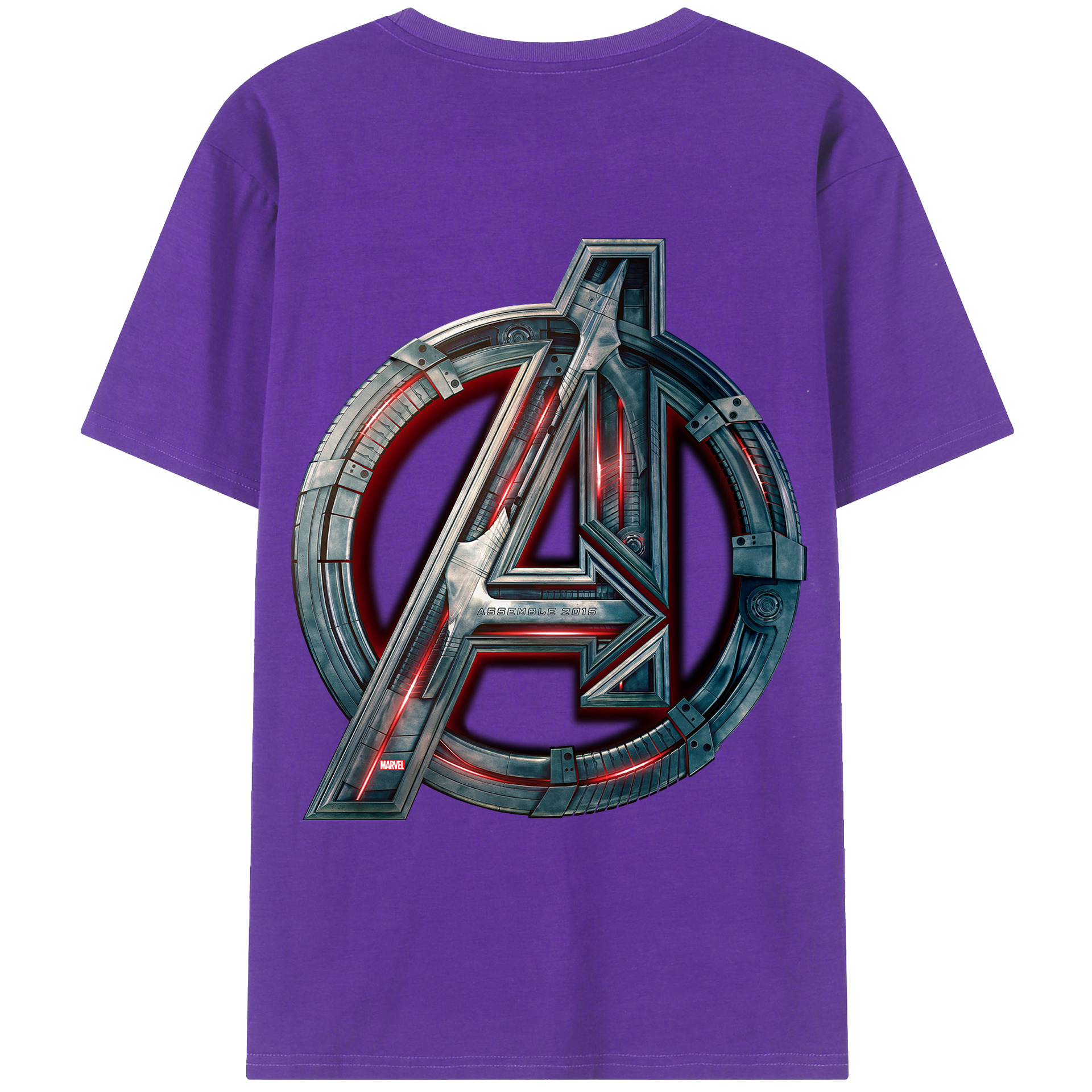 （画像用） アベンジャーズ The Avengers 綿100％ メンズ半袖Tシャツ（バックプリント） 通気性