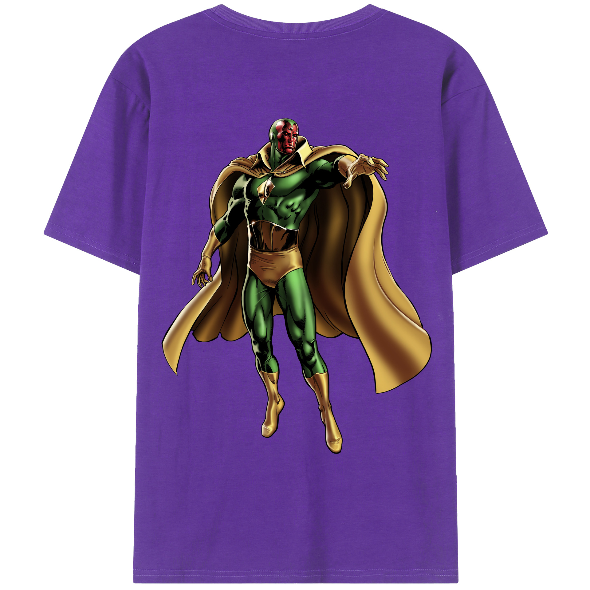 （画像用） アベンジャーズ The Avengers 綿100％ メンズ半袖Tシャツ（バックプリント） 通気性