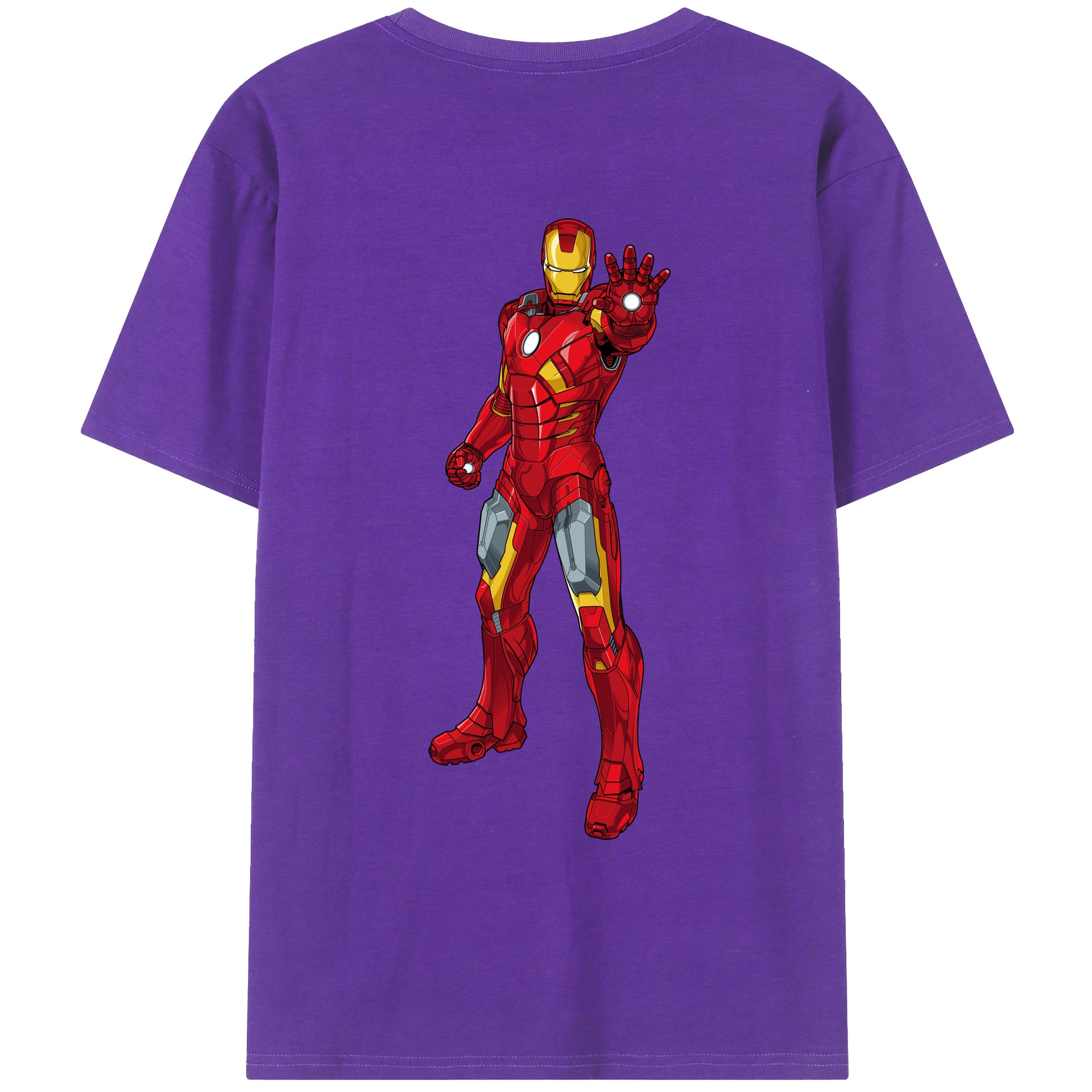 （画像用） アベンジャーズ The Avengers 綿100％ メンズ半袖Tシャツ（バックプリント） 通気性