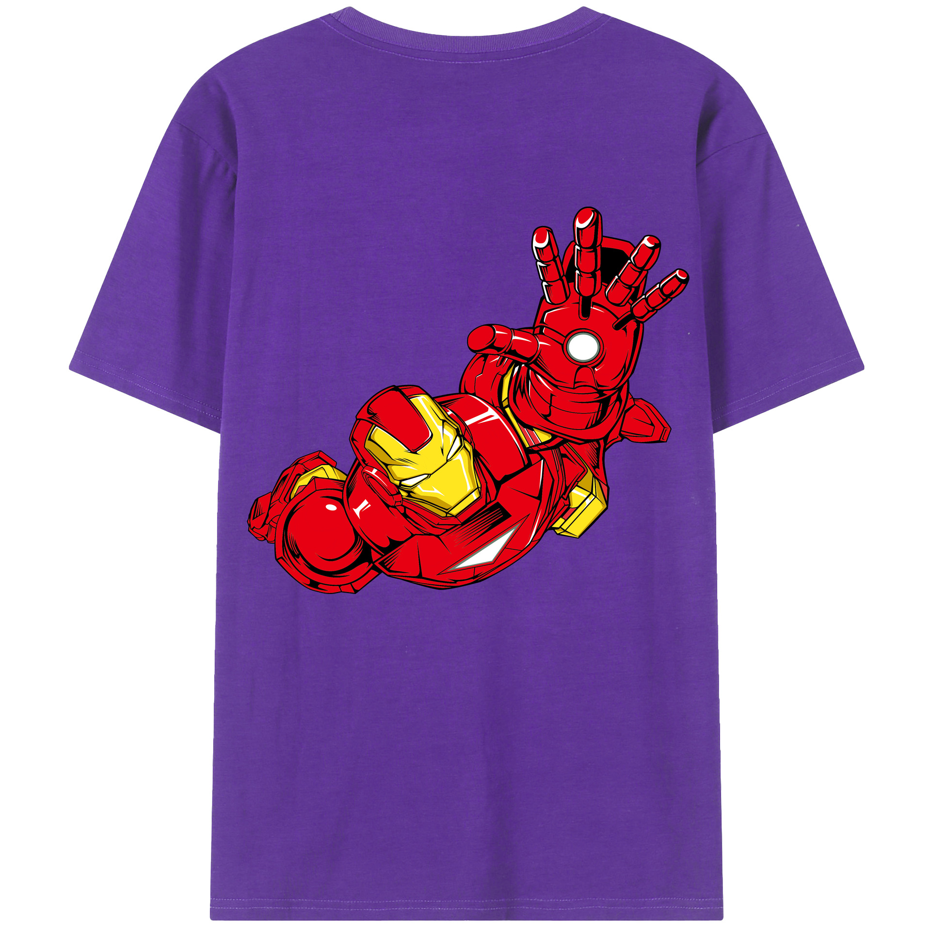 （画像用） アベンジャーズ The Avengers 綿100％ メンズ半袖Tシャツ（バックプリント） 通気性