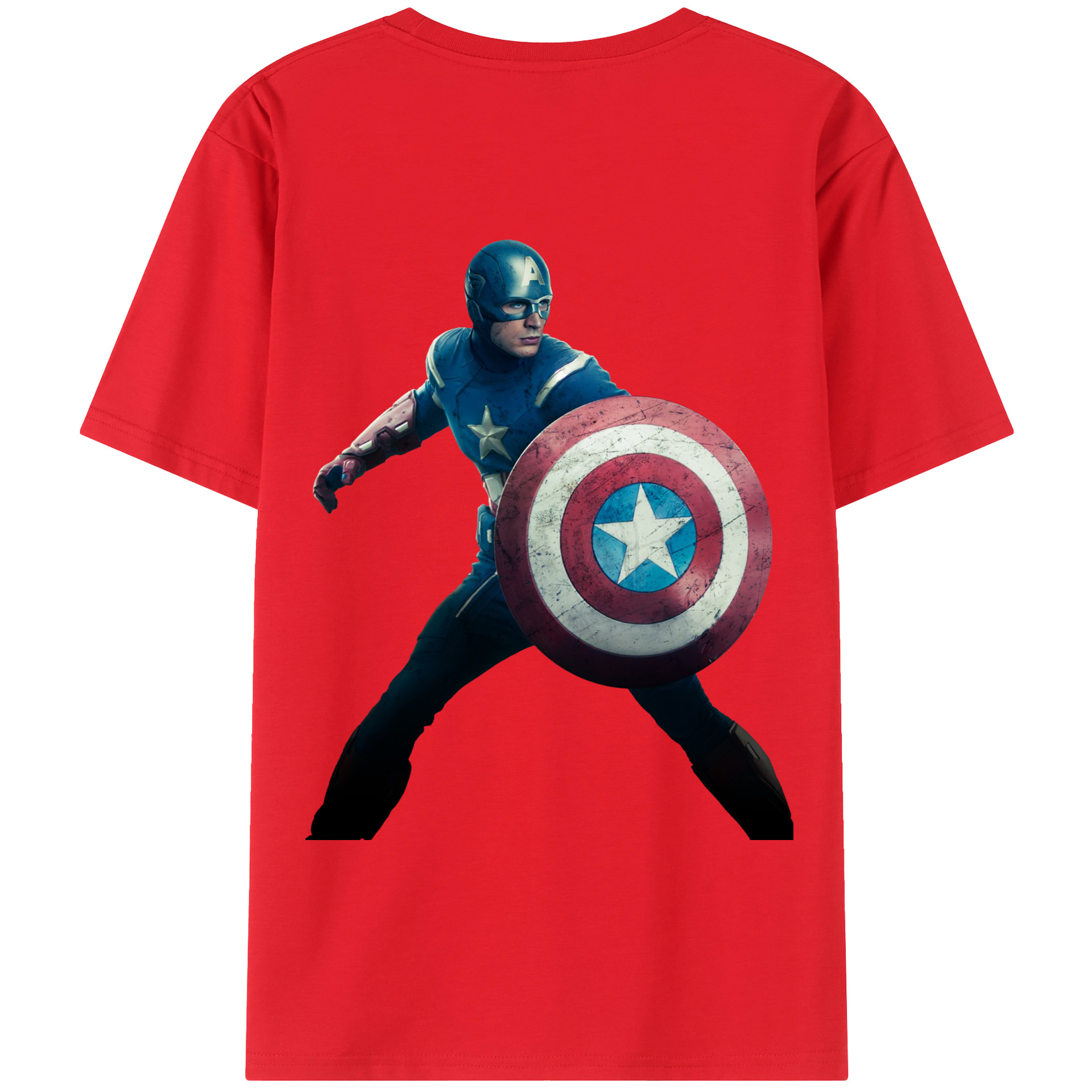 （画像用） アベンジャーズ The Avengers 綿100％ メンズ半袖Tシャツ（バックプリント） 通気性