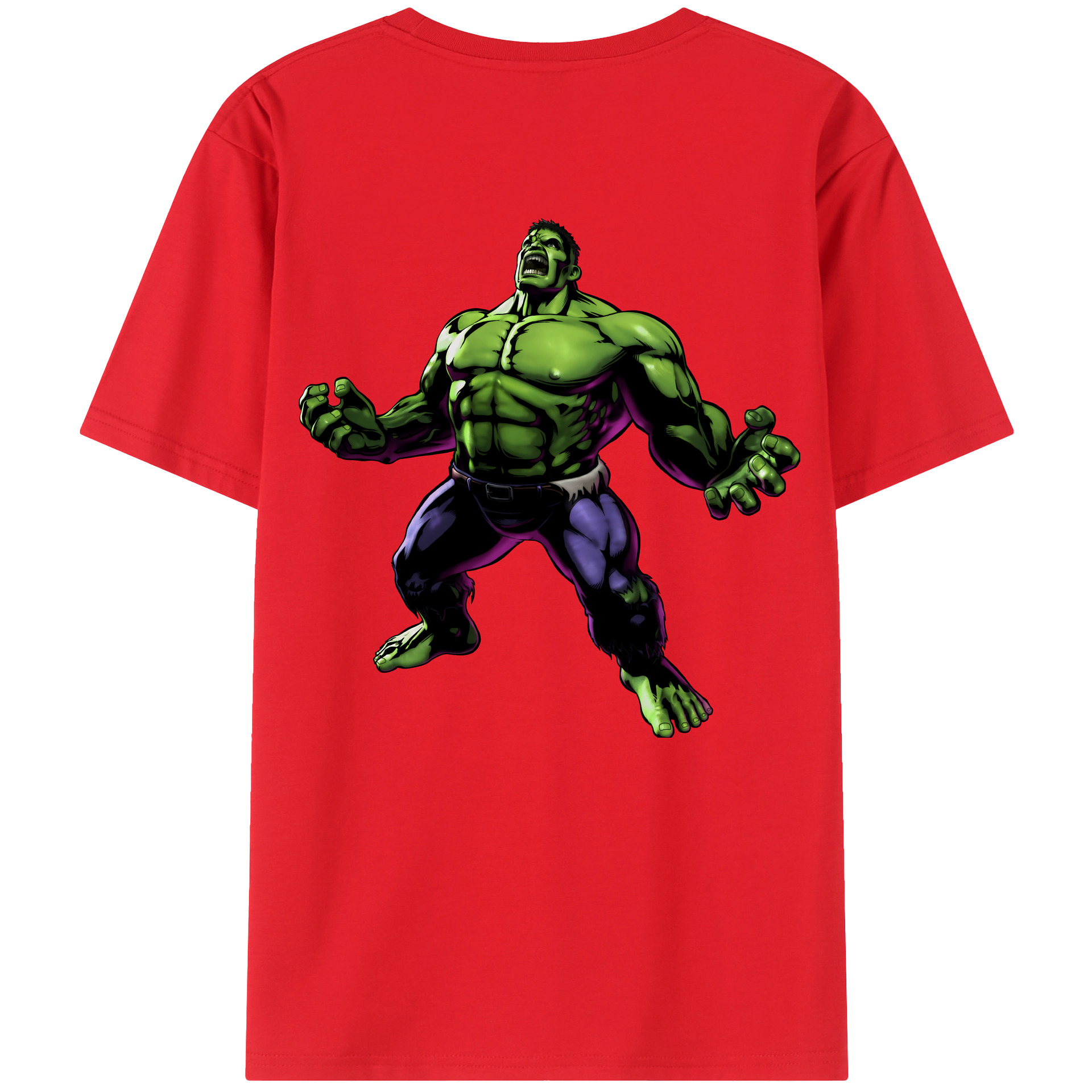 （画像用） アベンジャーズ The Avengers 綿100％ メンズ半袖Tシャツ（バックプリント） 通気性