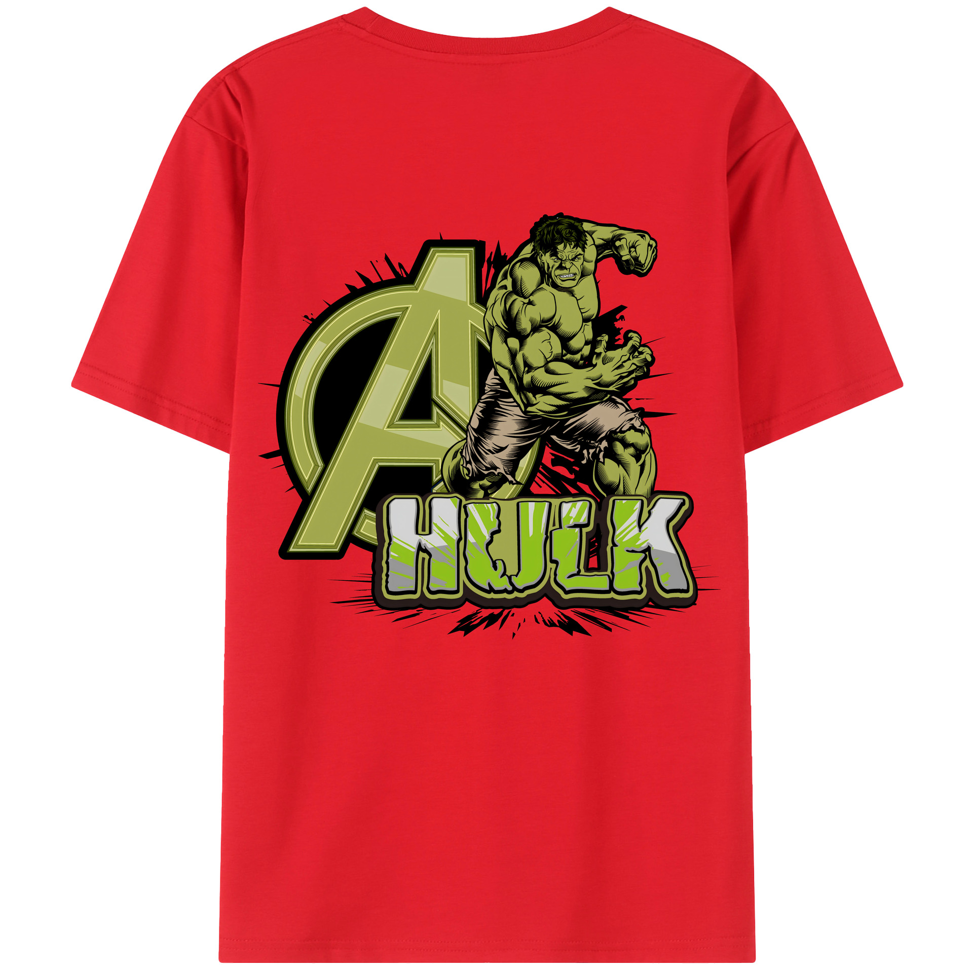 （画像用） アベンジャーズ The Avengers 綿100％ メンズ半袖Tシャツ（バックプリント） 通気性