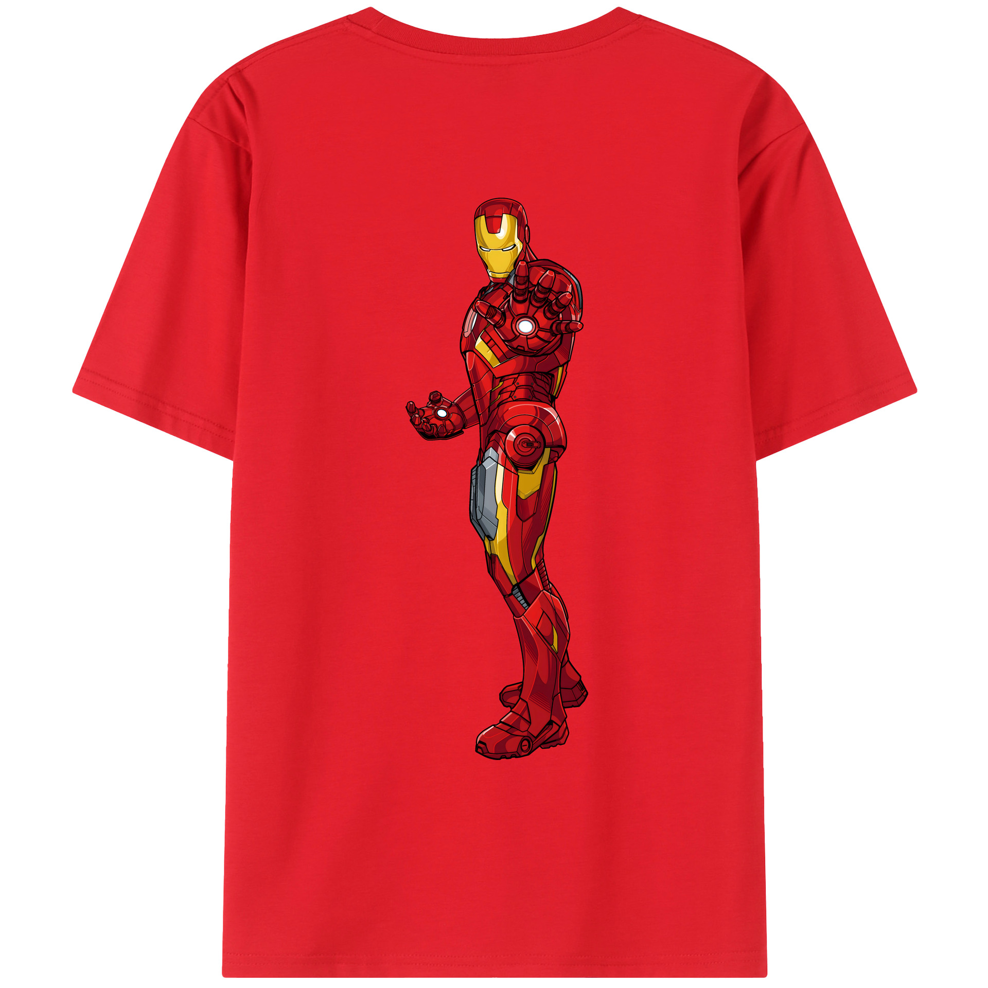 （画像用） アベンジャーズ The Avengers 綿100％ メンズ半袖Tシャツ（バックプリント） 通気性
