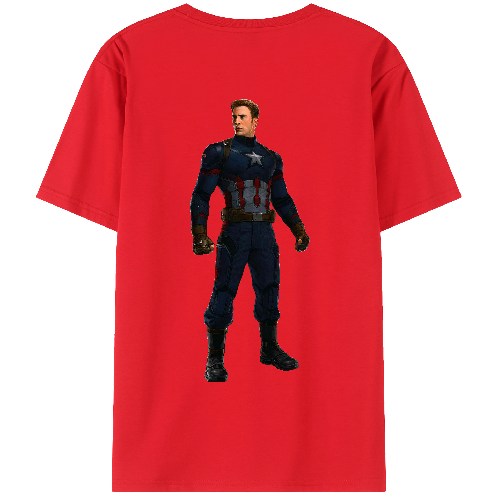 （画像用） アベンジャーズ The Avengers 綿100％ メンズ半袖Tシャツ（バックプリント） 通気性