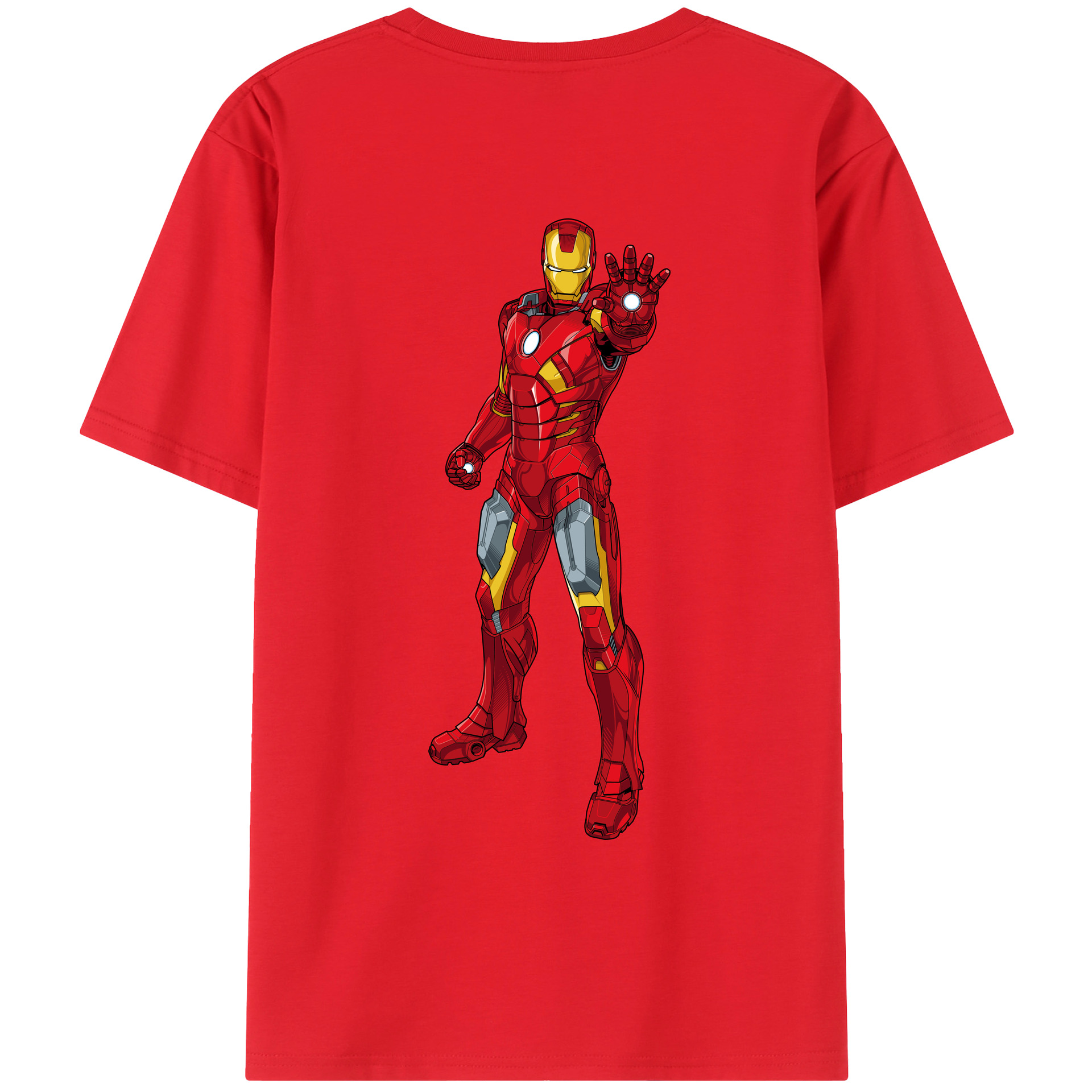 （画像用） アベンジャーズ The Avengers 綿100％ メンズ半袖Tシャツ（バックプリント） 通気性