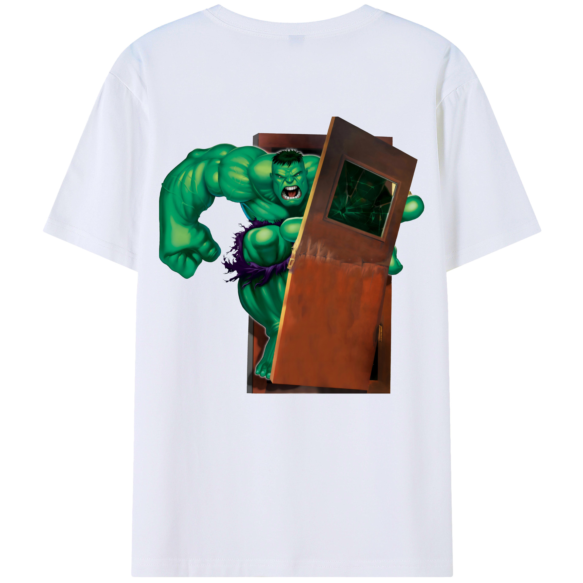 （画像用） アベンジャーズ The Avengers 綿100％ メンズ半袖Tシャツ（バックプリント） 通気性
