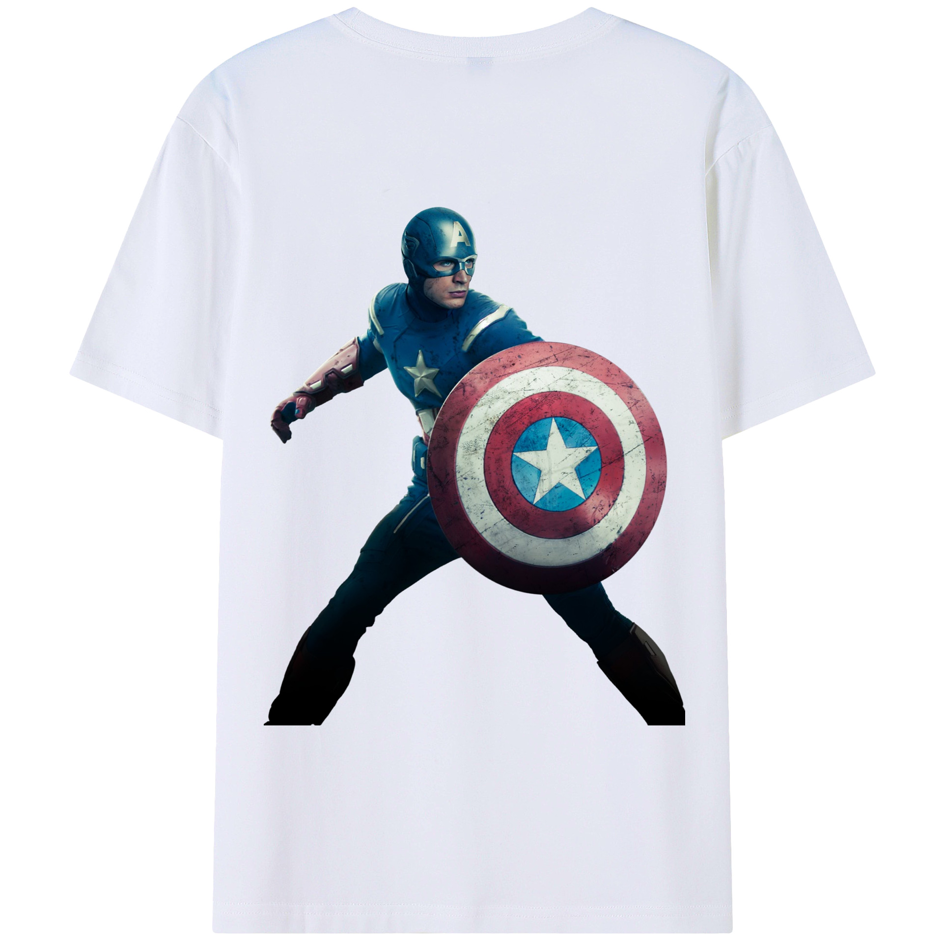 （画像用） アベンジャーズ The Avengers 綿100％ メンズ半袖Tシャツ（バックプリント） 通気性