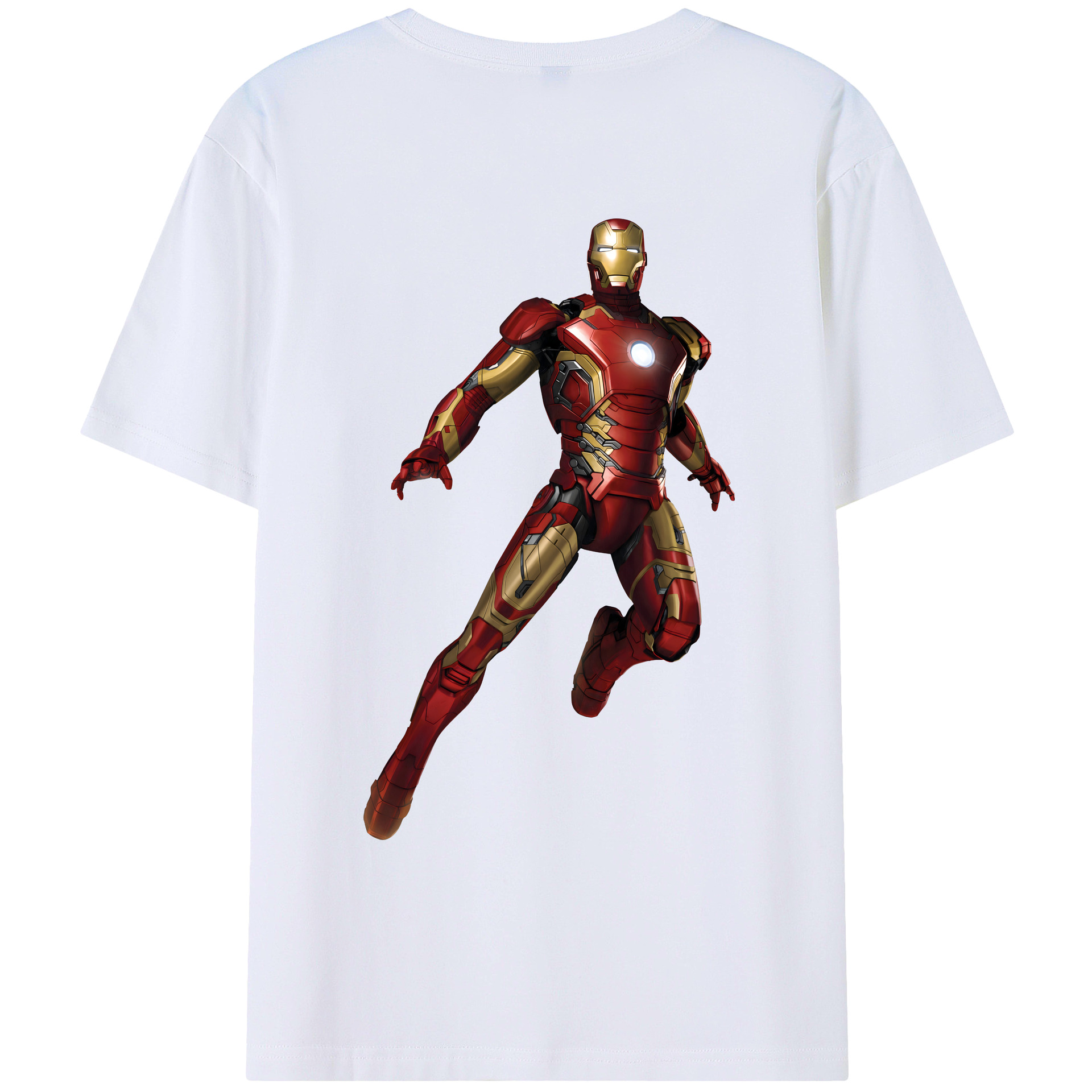 （画像用） アベンジャーズ The Avengers 綿100％ メンズ半袖Tシャツ（バックプリント） 通気性