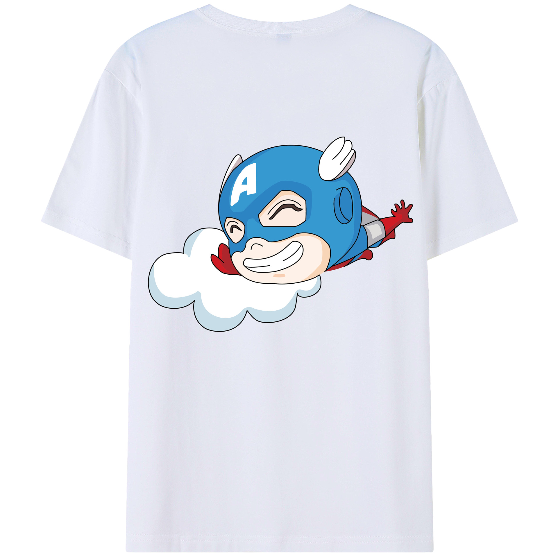 （画像用） アベンジャーズ The Avengers 綿100％ メンズ半袖Tシャツ（バックプリント） 通気性