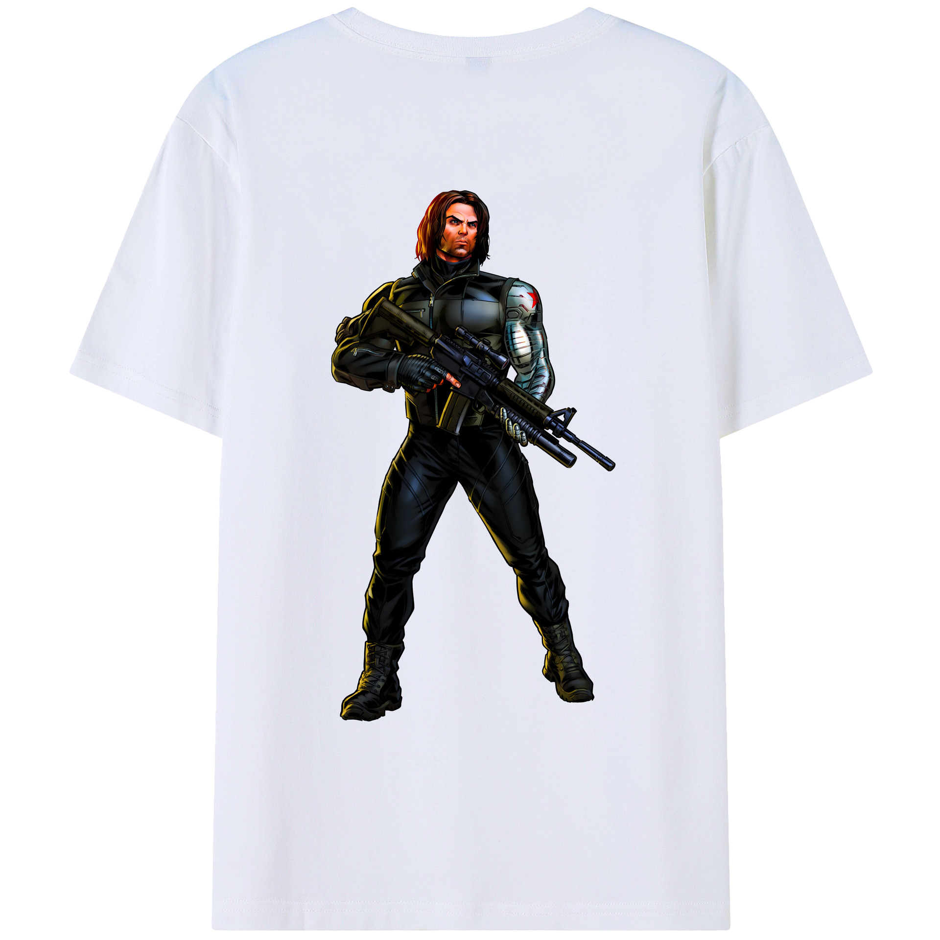 （画像用） アベンジャーズ The Avengers 綿100％ メンズ半袖Tシャツ（バックプリント） 通気性