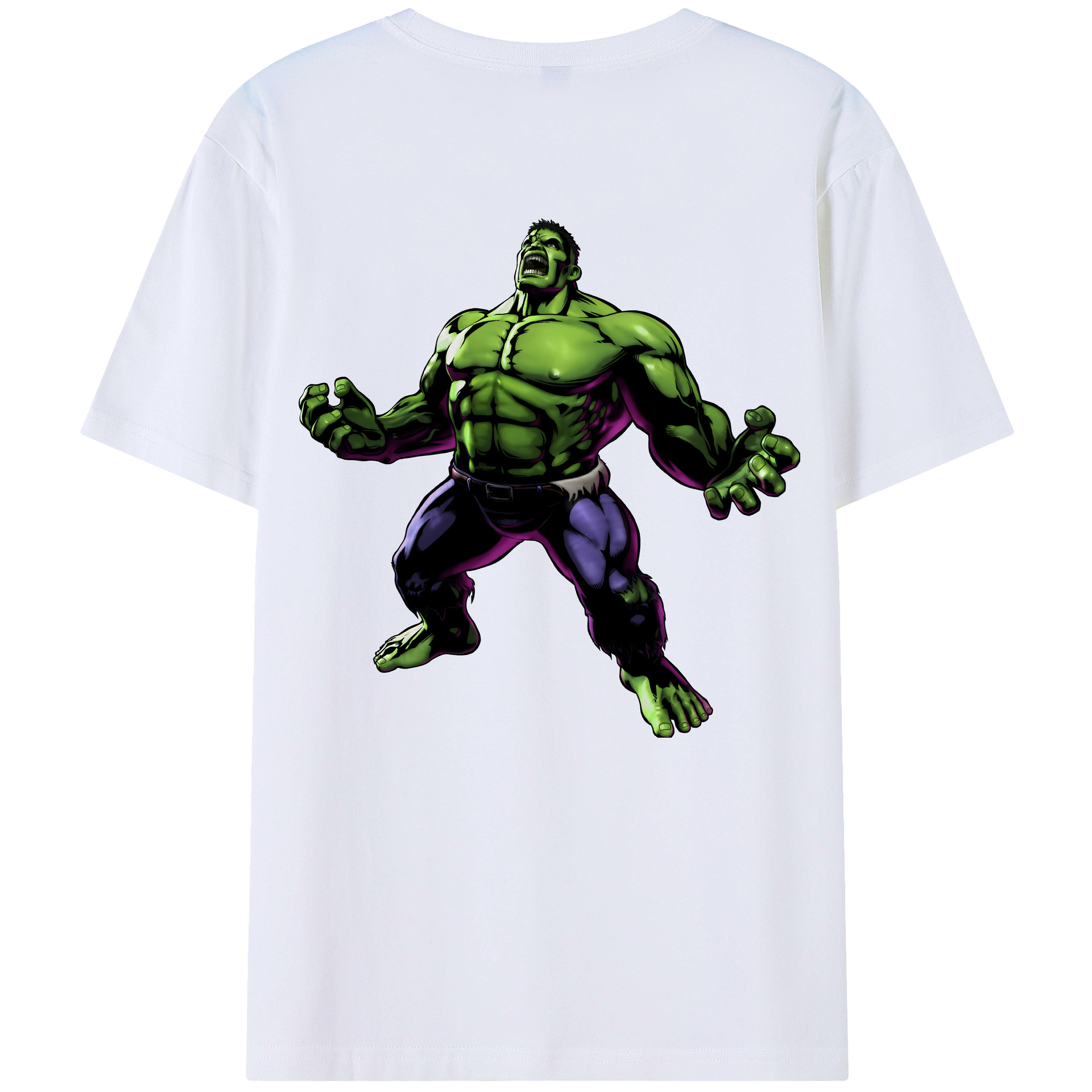 （画像用） アベンジャーズ The Avengers 綿100％ メンズ半袖Tシャツ（バックプリント） 通気性