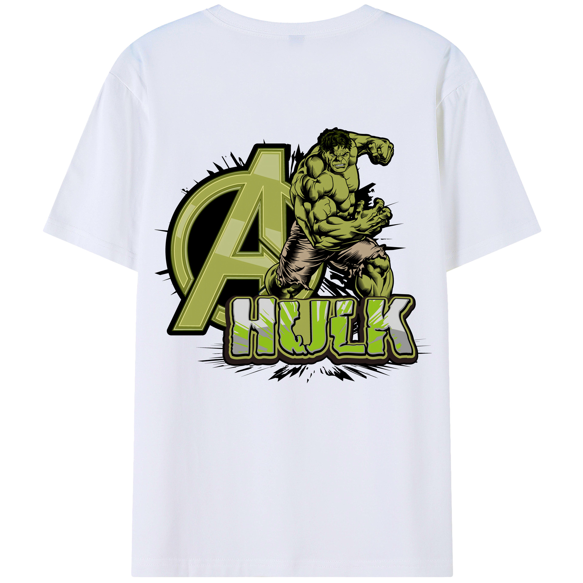 （画像用） アベンジャーズ The Avengers 綿100％ メンズ半袖Tシャツ（バックプリント） 通気性