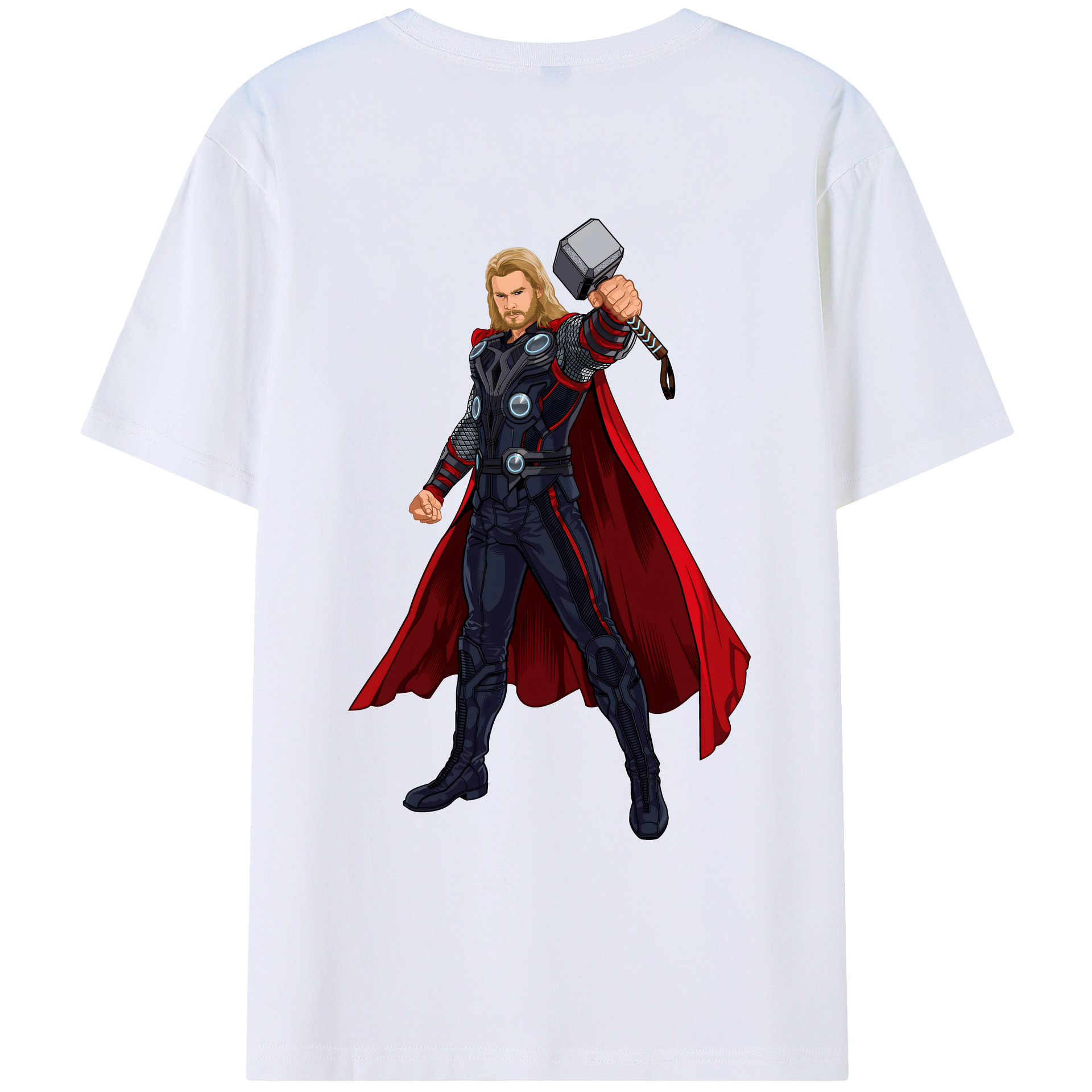 （画像用） アベンジャーズ The Avengers 綿100％ メンズ半袖Tシャツ（バックプリント） 通気性