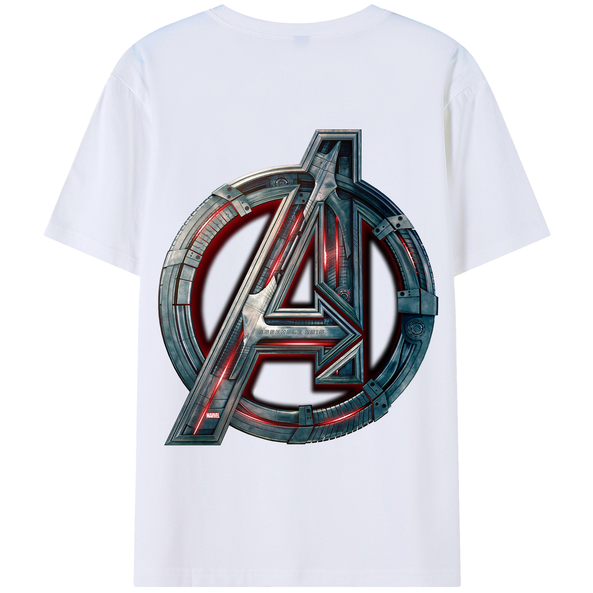 （画像用） アベンジャーズ The Avengers 綿100％ メンズ半袖Tシャツ（バックプリント） 通気性