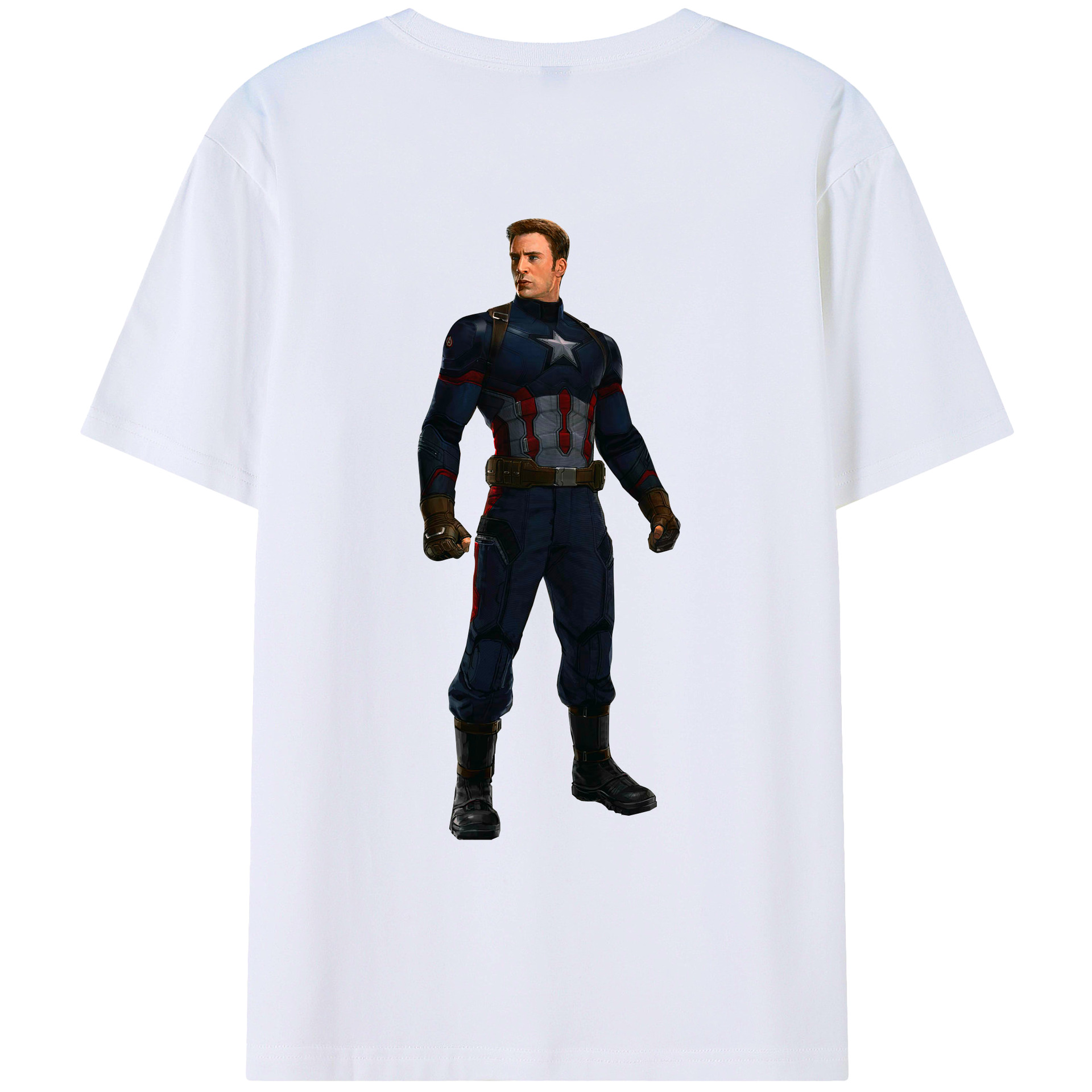 （画像用） アベンジャーズ The Avengers 綿100％ メンズ半袖Tシャツ（バックプリント） 通気性