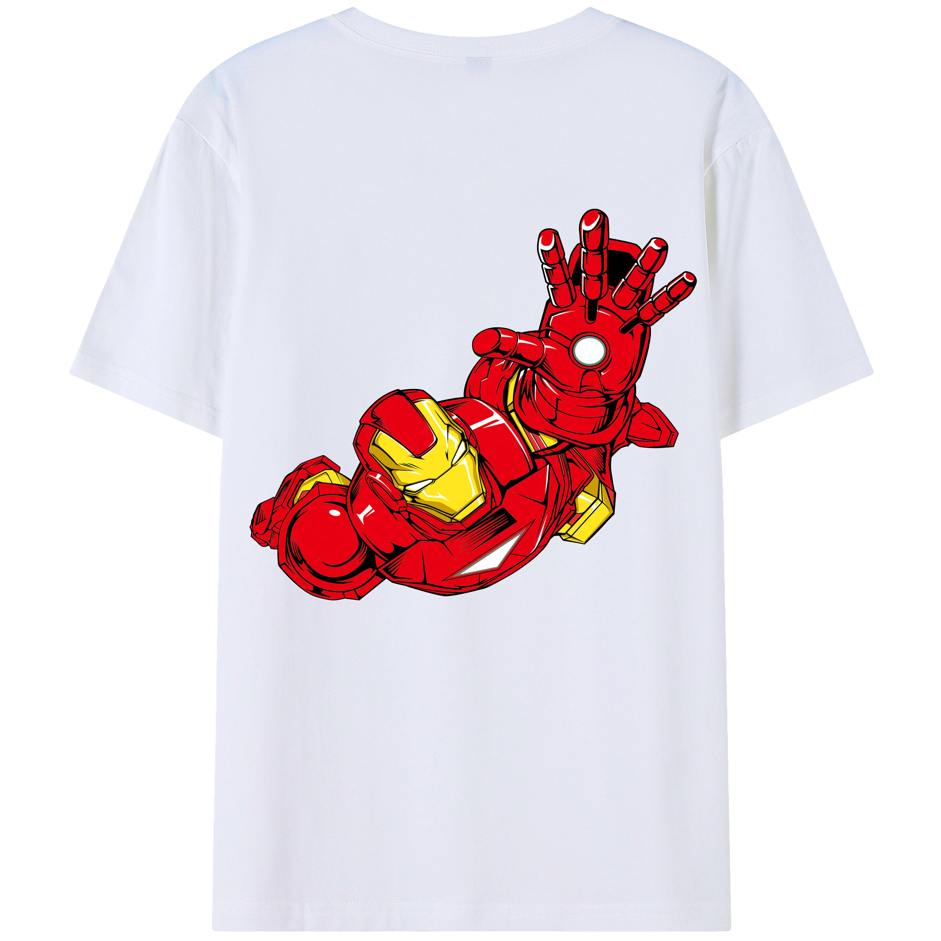 （画像用） アベンジャーズ The Avengers 綿100％ メンズ半袖Tシャツ（バックプリント） 通気性