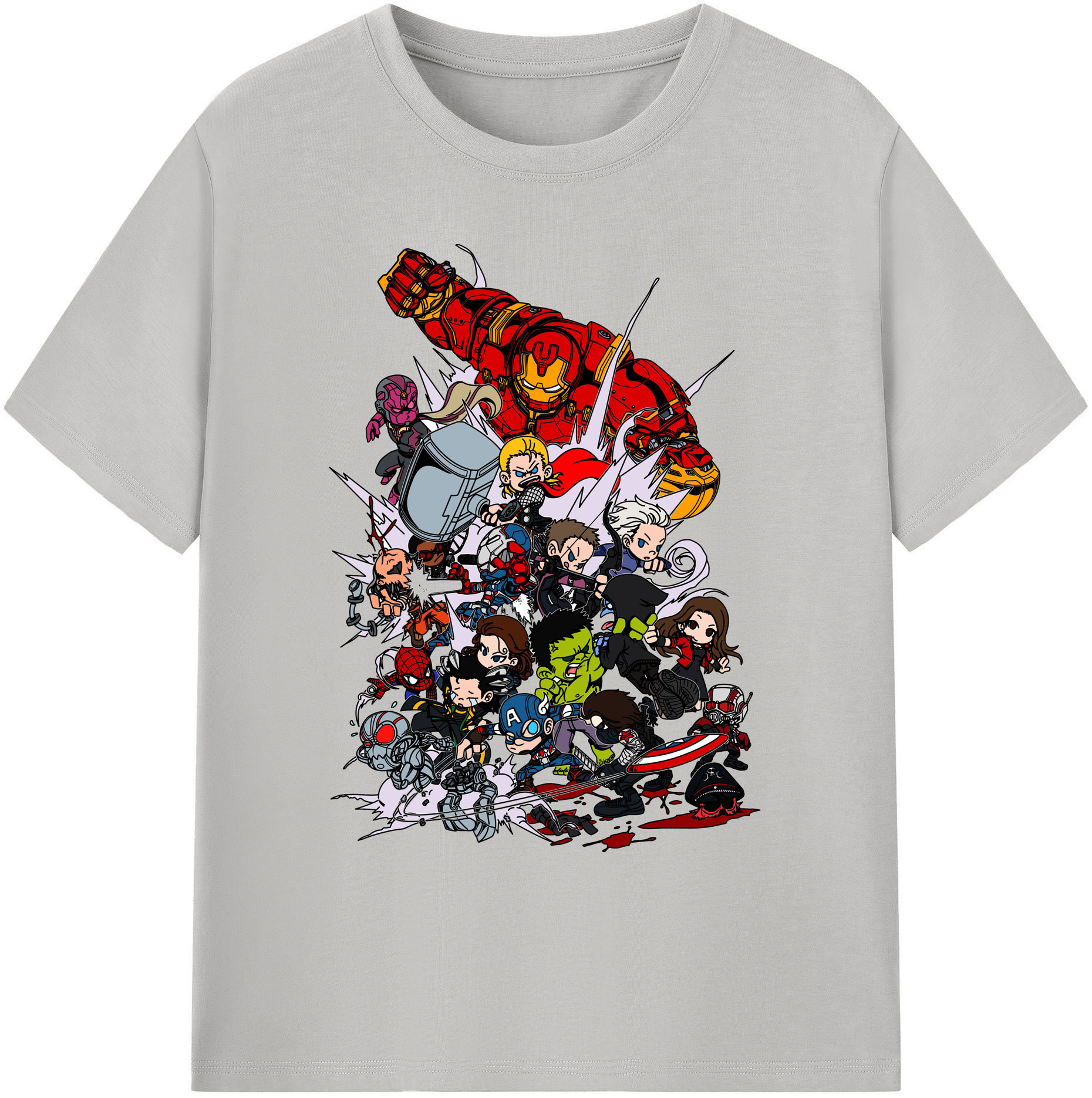 （画像用） アベンジャーズ The Avengers 綿100％ メンズ半袖Tシャツ｜肌触りやわらか＆通気性