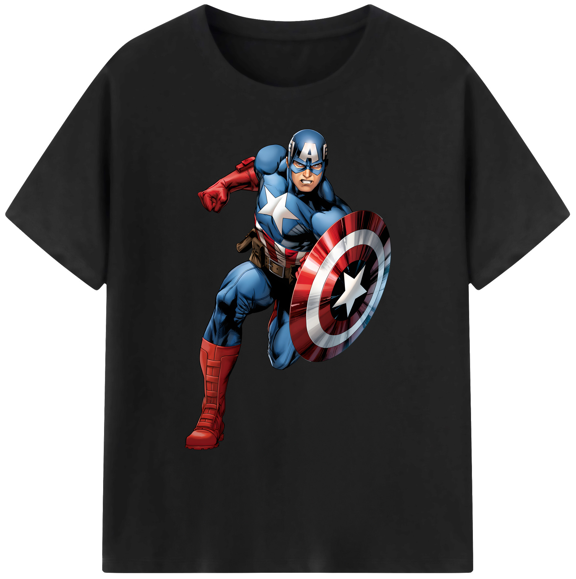 （画像用） アベンジャーズ The Avengers 綿100％ メンズ半袖Tシャツ｜肌触りやわらか＆通気性