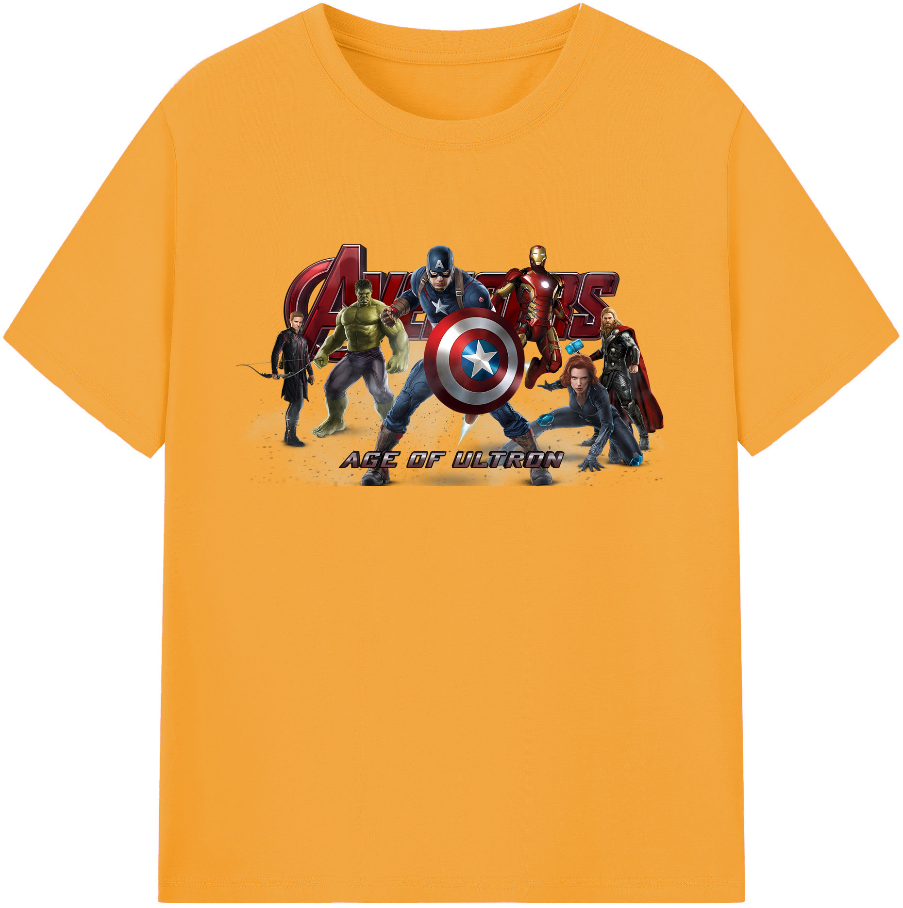 （画像用） アベンジャーズ The Avengers 綿100％ メンズ半袖Tシャツ｜肌触りやわらか＆通気性
