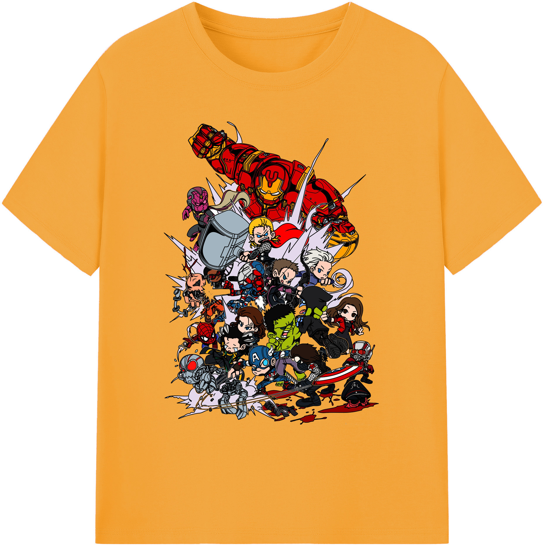 （画像用） アベンジャーズ The Avengers 綿100％ メンズ半袖Tシャツ｜肌触りやわらか＆通気性