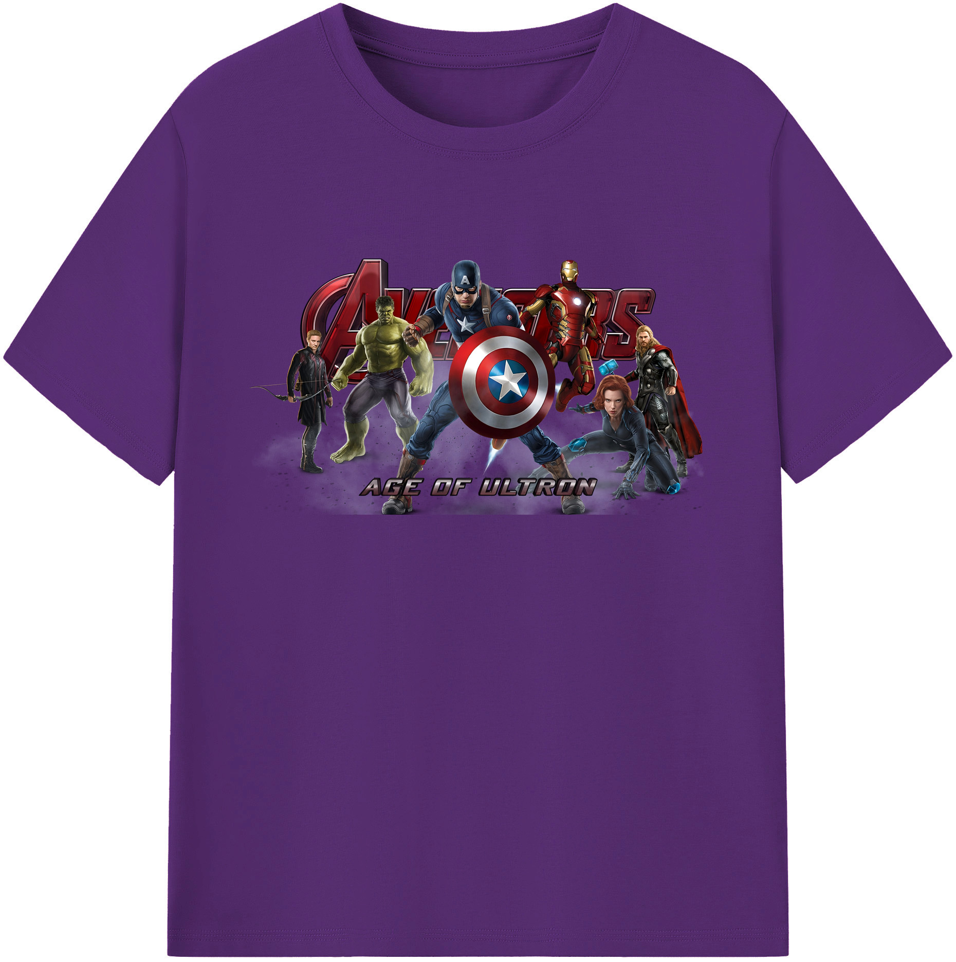 （画像用） アベンジャーズ The Avengers 綿100％ メンズ半袖Tシャツ｜肌触りやわらか＆通気性