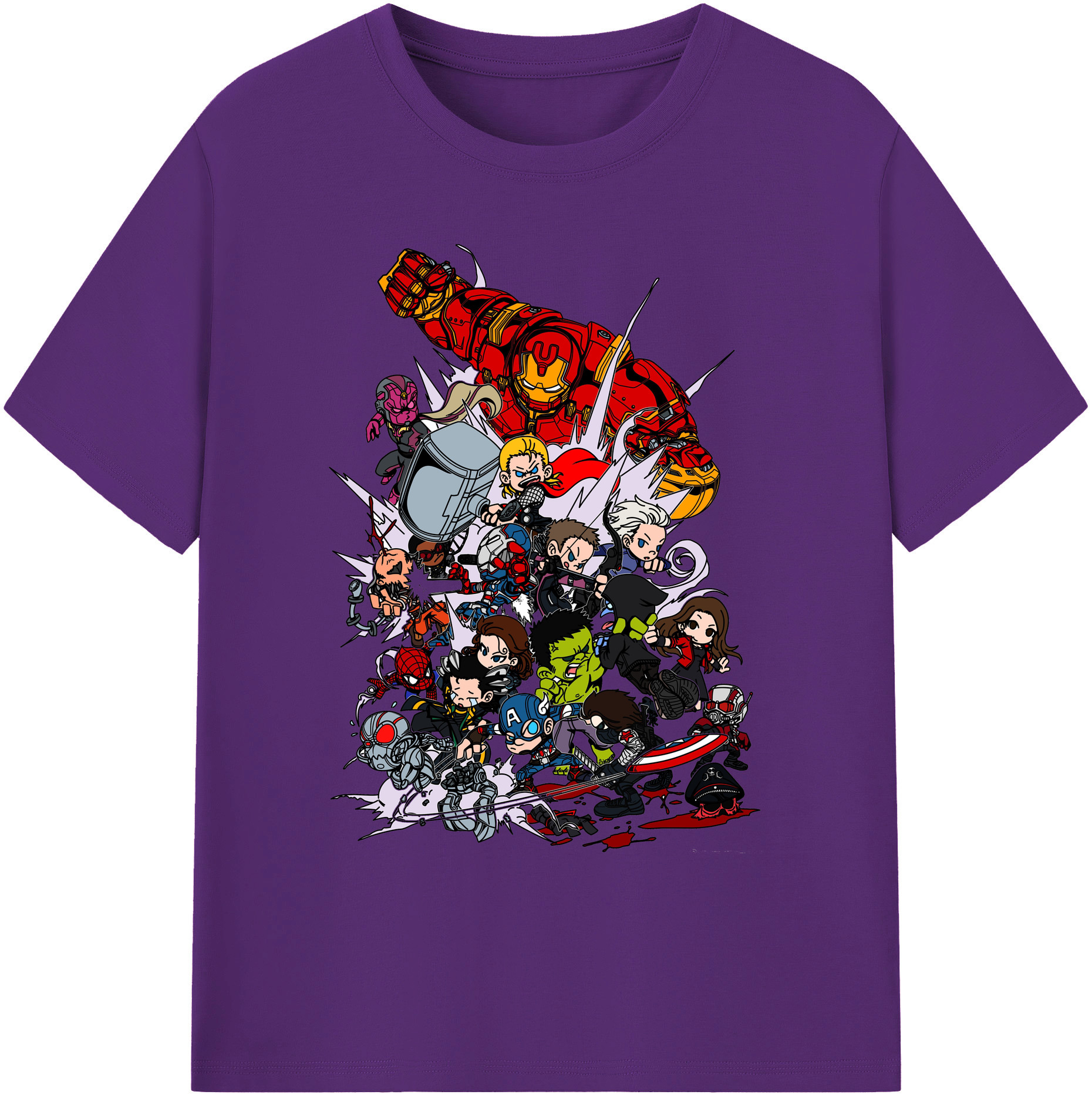 （画像用） アベンジャーズ The Avengers 綿100％ メンズ半袖Tシャツ｜肌触りやわらか＆通気性