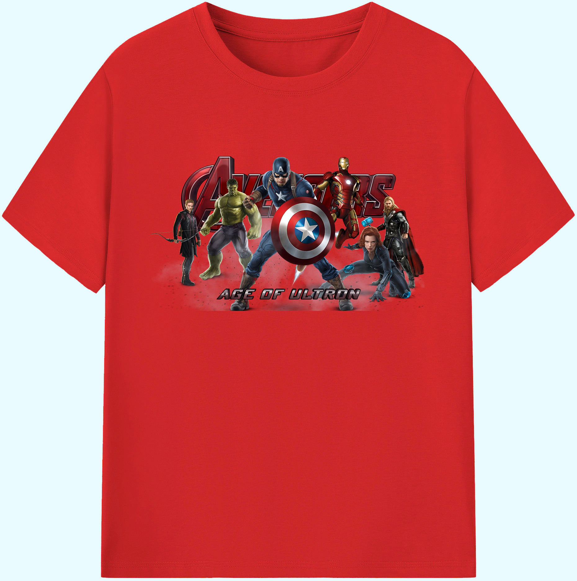 （画像用） アベンジャーズ The Avengers 綿100％ メンズ半袖Tシャツ｜肌触りやわらか＆通気性