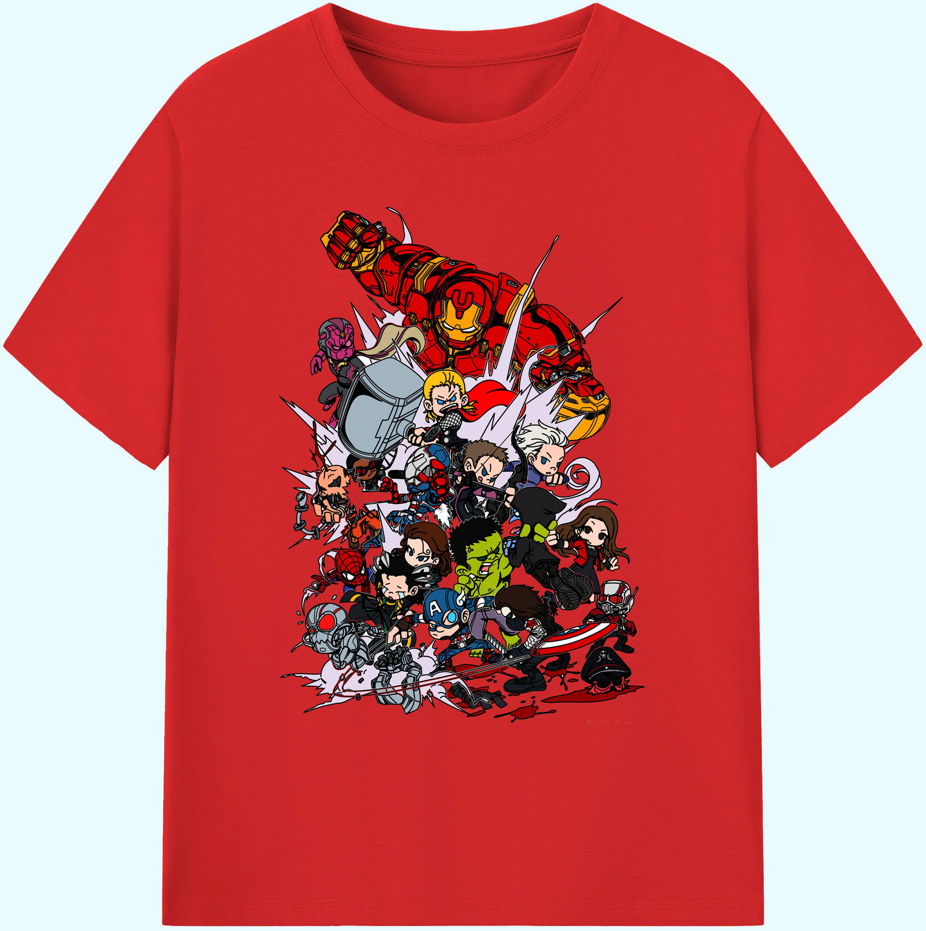 （画像用） アベンジャーズ The Avengers 綿100％ メンズ半袖Tシャツ｜肌触りやわらか＆通気性