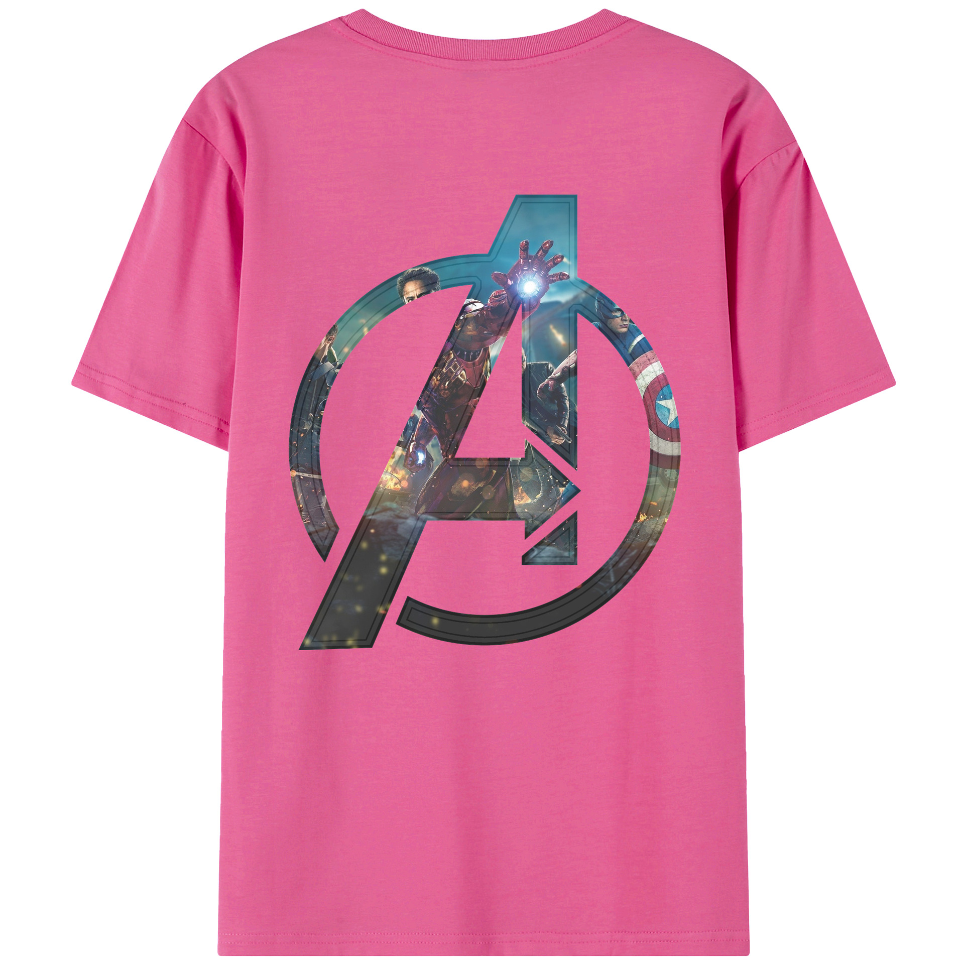 （画像用） アベンジャーズ The Avengers レディース半袖Tシャツ(バックプリント)