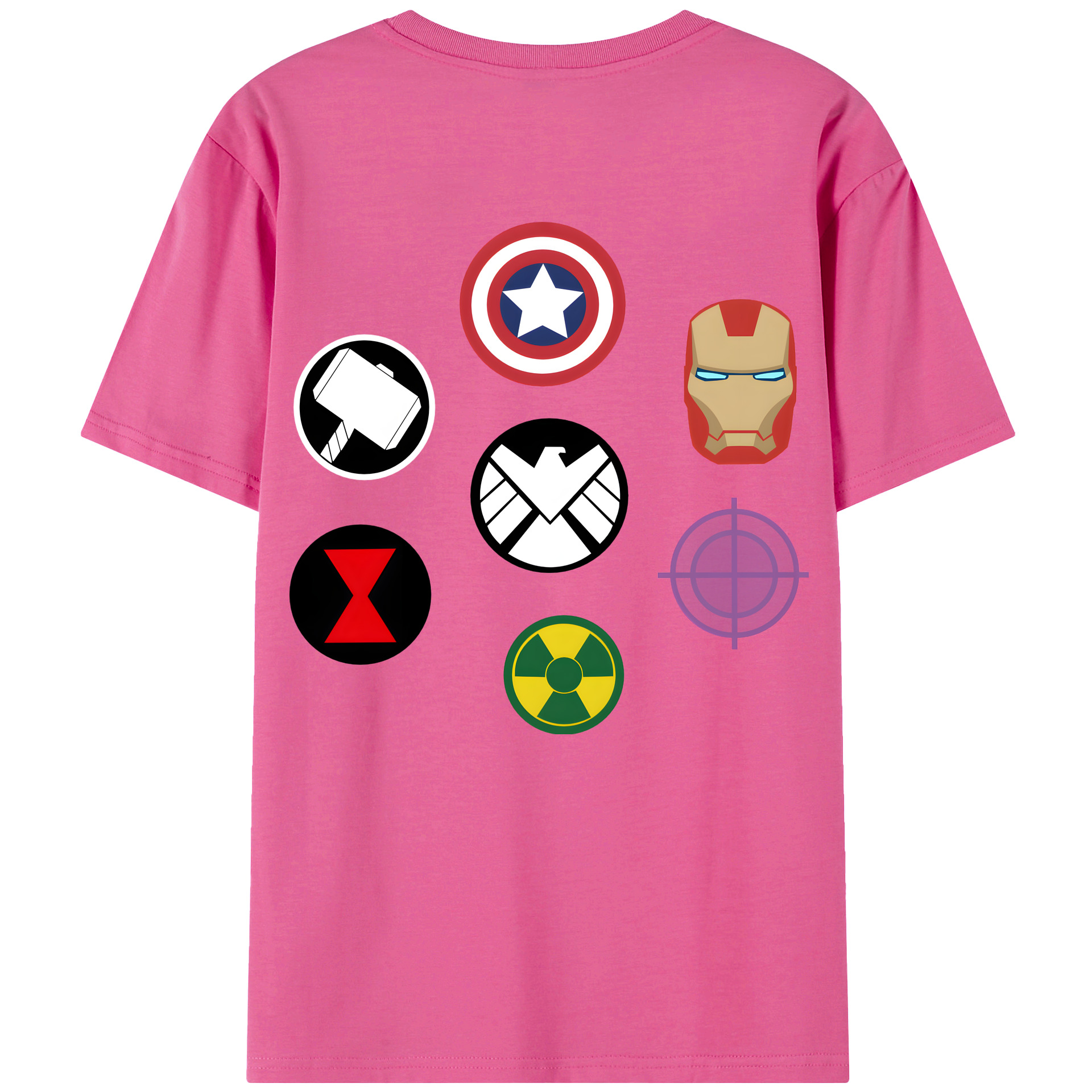 （画像用） アベンジャーズ The Avengers レディース半袖Tシャツ(バックプリント)