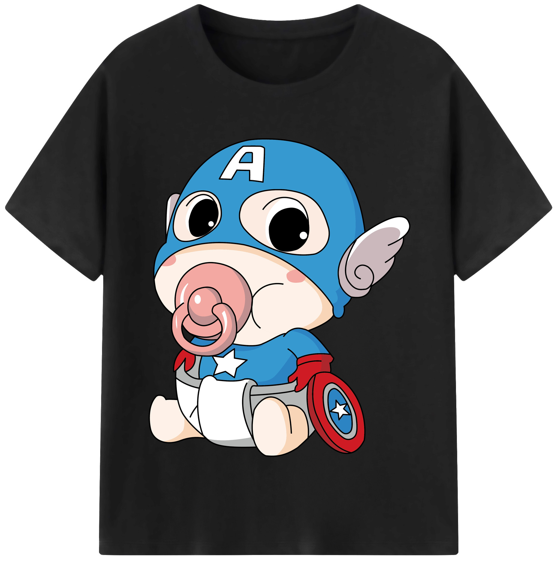 （画像用） アベンジャーズ The Avengers レディースカジュアルプリントTシャツ（綿100％）