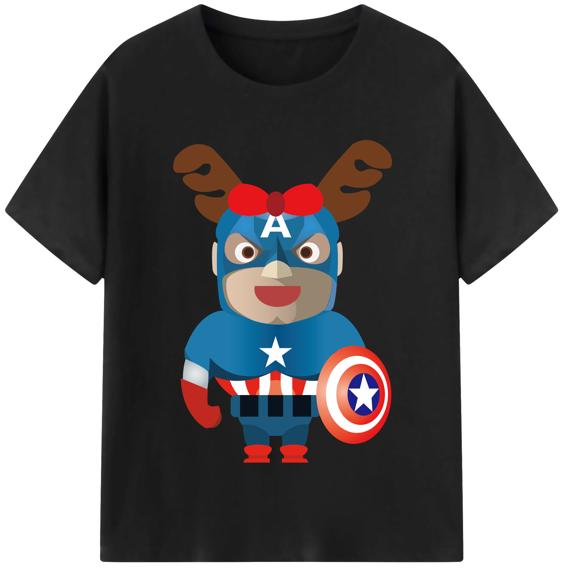 （画像用） アベンジャーズ The Avengers レディースカジュアルプリントTシャツ（綿100％）