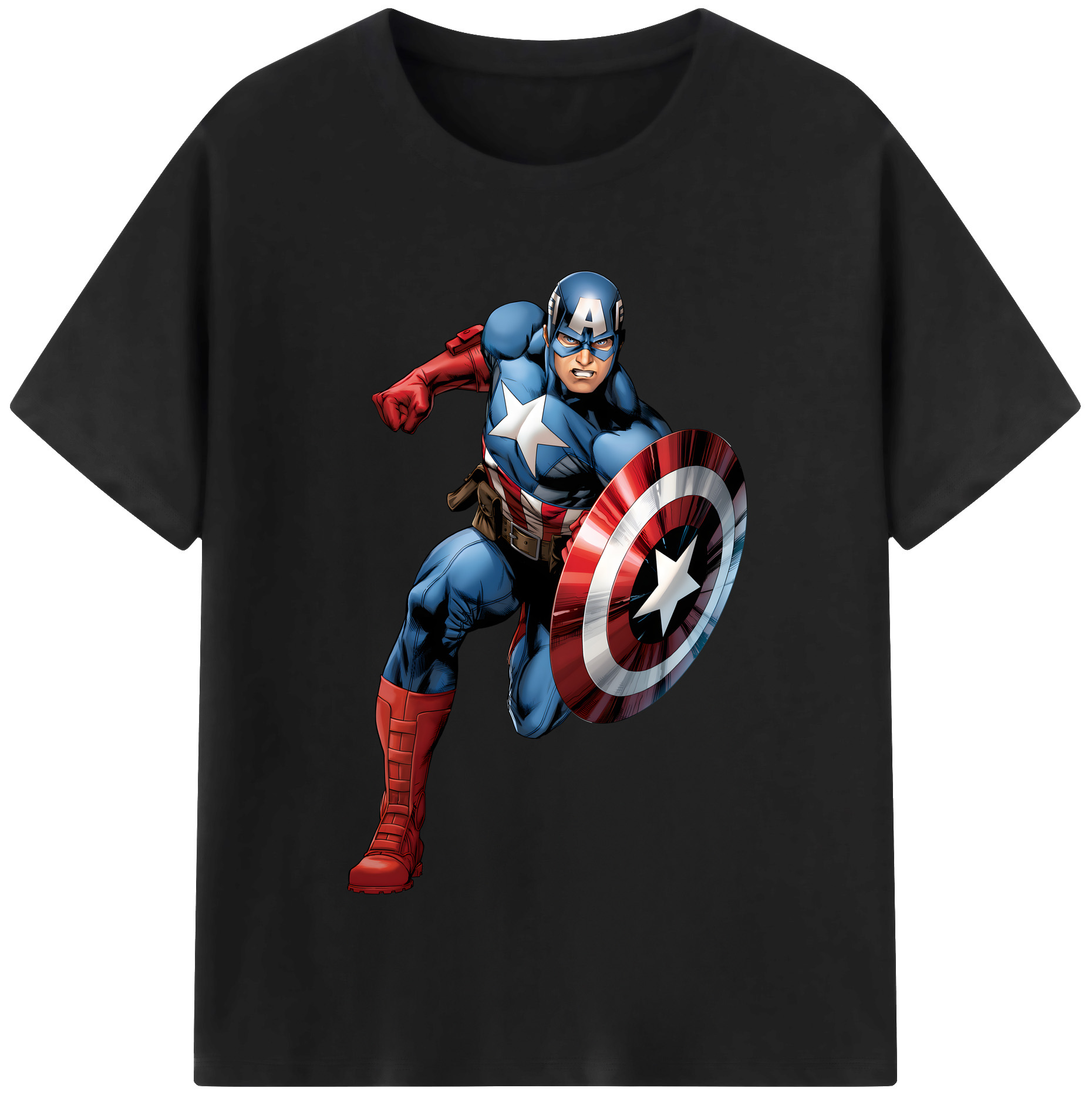 （画像用） アベンジャーズ The Avengers レディースカジュアルプリントTシャツ（綿100％）