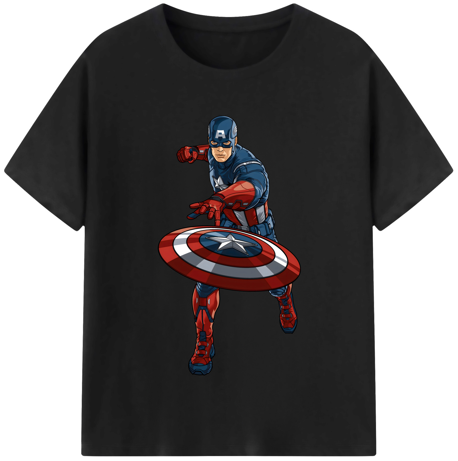 （画像用） アベンジャーズ The Avengers レディースカジュアルプリントTシャツ（綿100％）