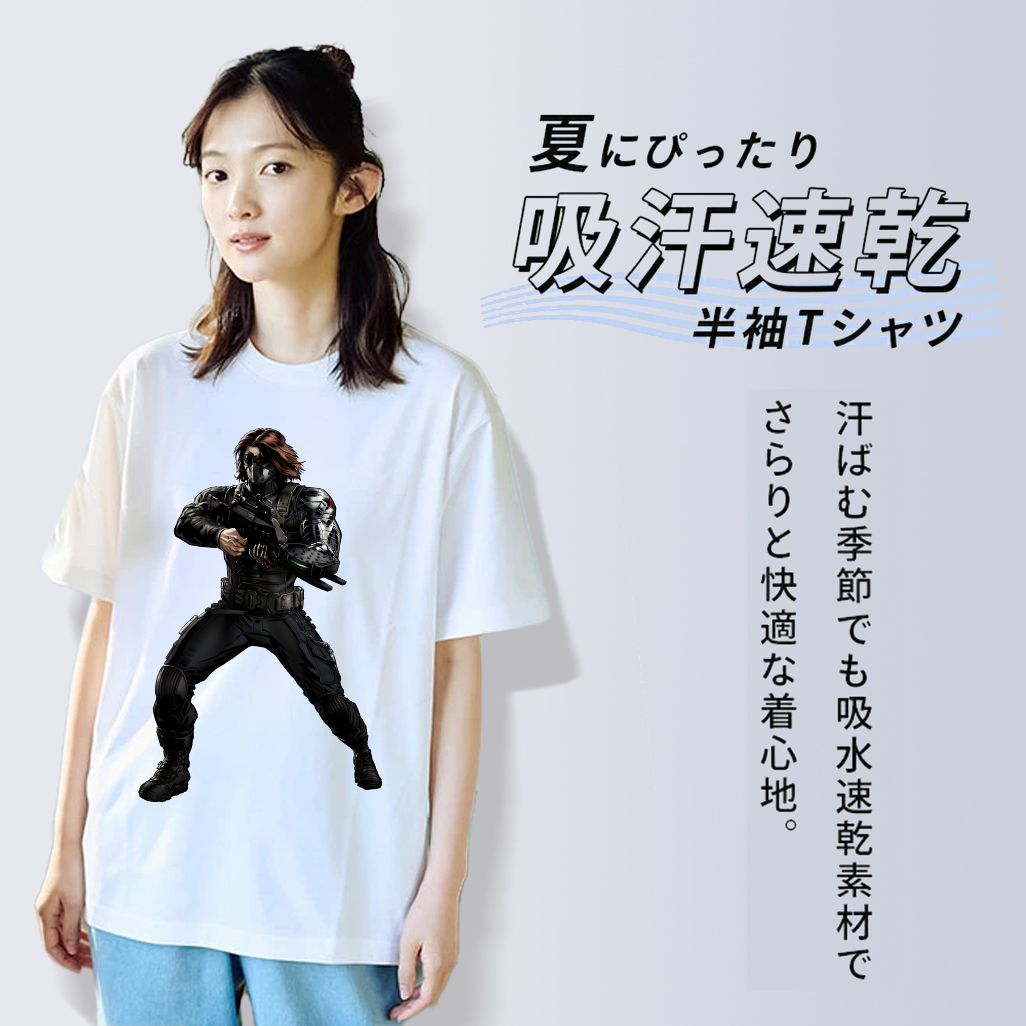 アベンジャーズ The Avengers レディースカジュアルプリントTシャツ（綿100％）