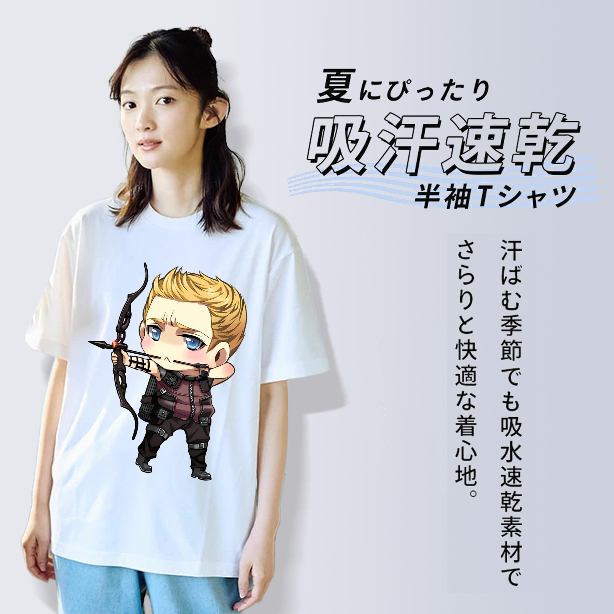 アベンジャーズ The Avengers レディースカジュアルプリントTシャツ（綿100％）