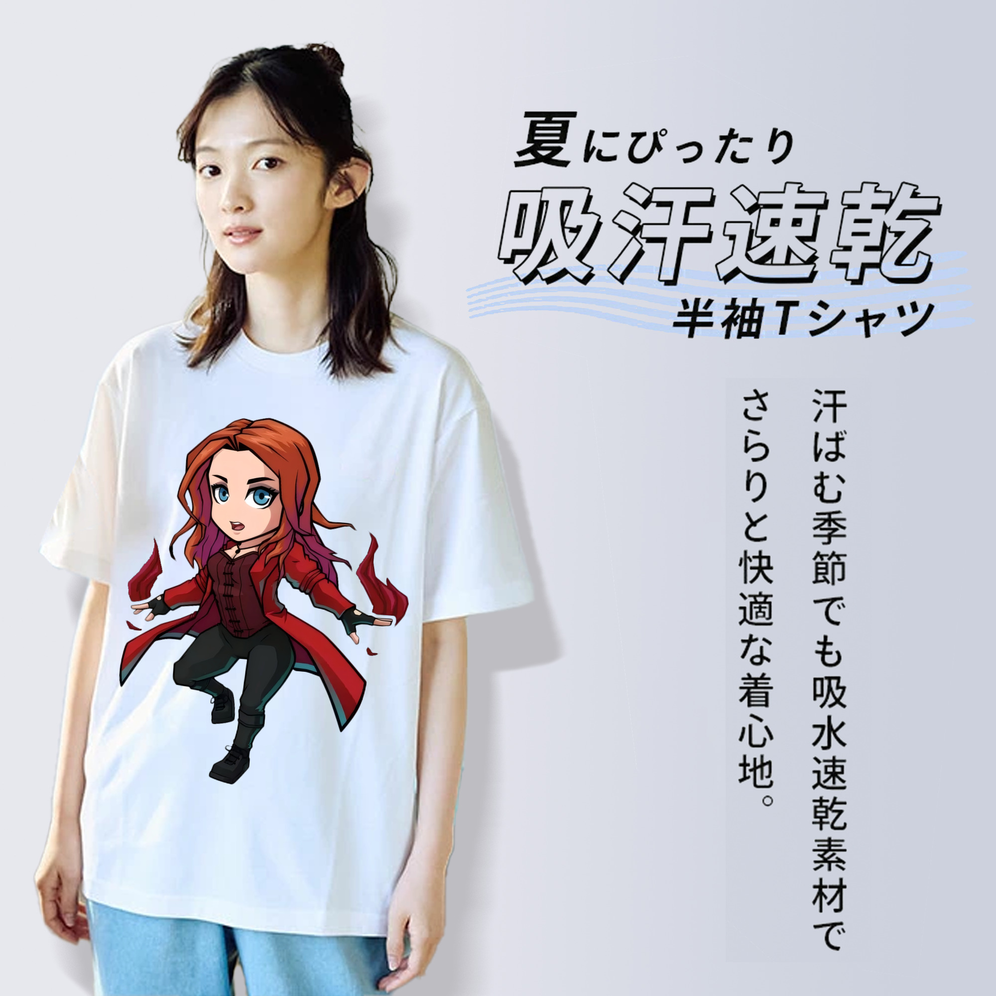 アベンジャーズ The Avengers レディースカジュアルプリントTシャツ（綿100％）
