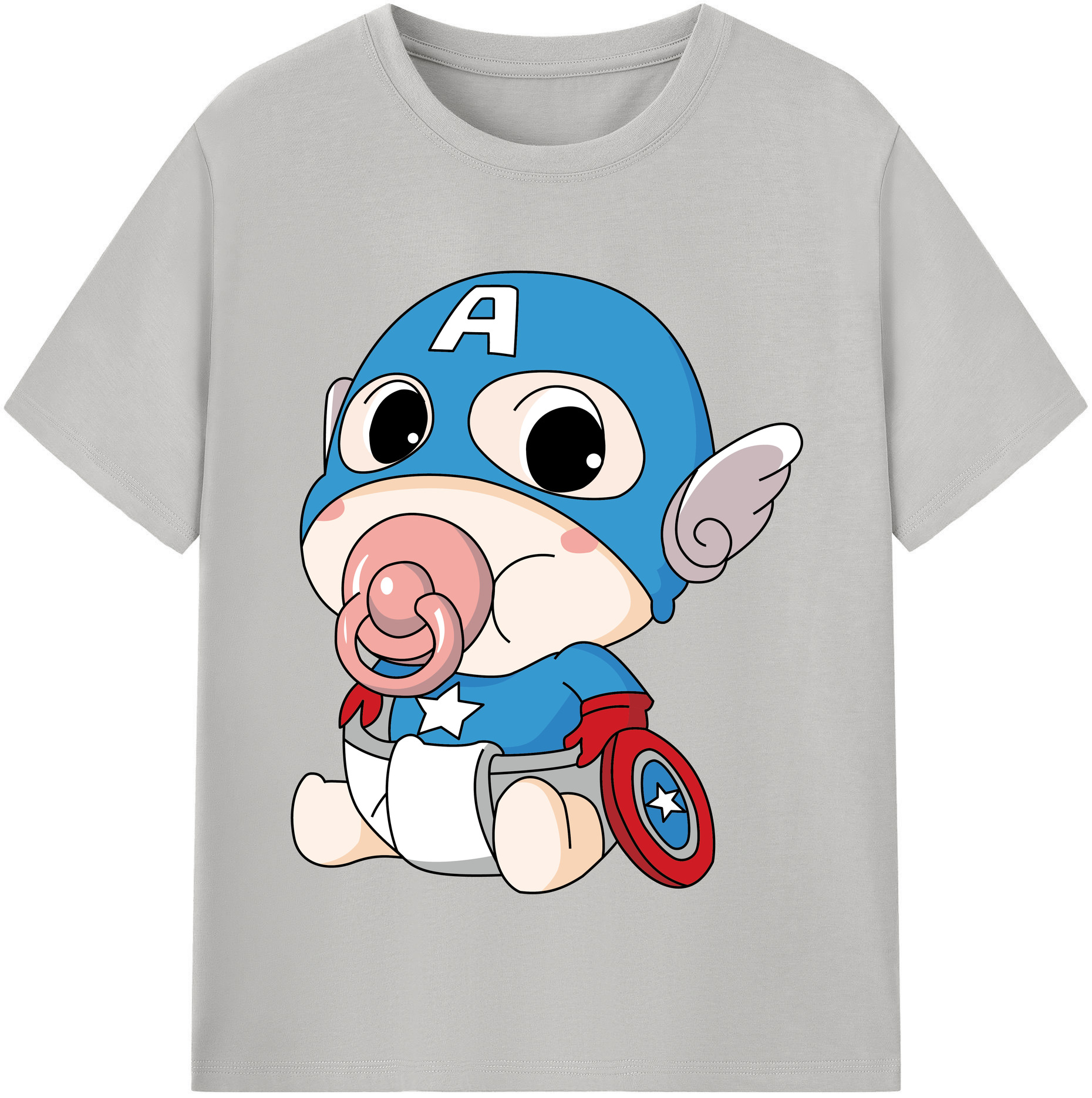 （画像用） アベンジャーズ The Avengers レディースカジュアルプリントTシャツ（綿100％）