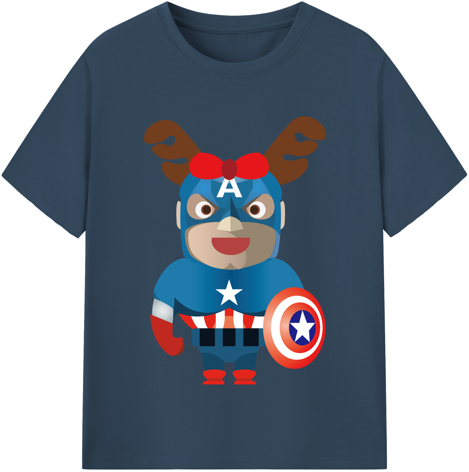 （画像用） アベンジャーズ The Avengers レディースカジュアルプリントTシャツ（綿100％）