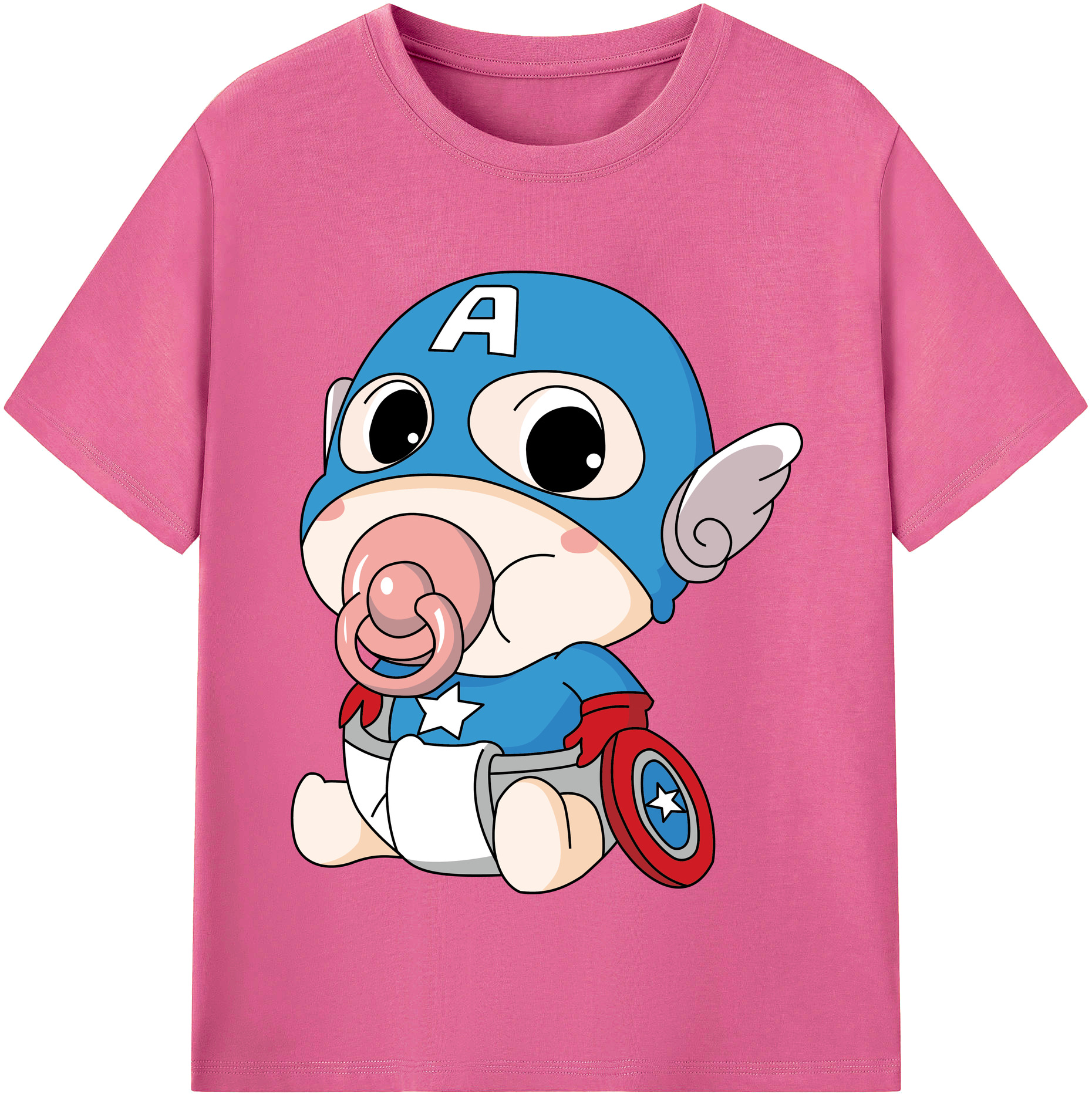 （画像用） アベンジャーズ The Avengers レディースカジュアルプリントTシャツ（綿100％）