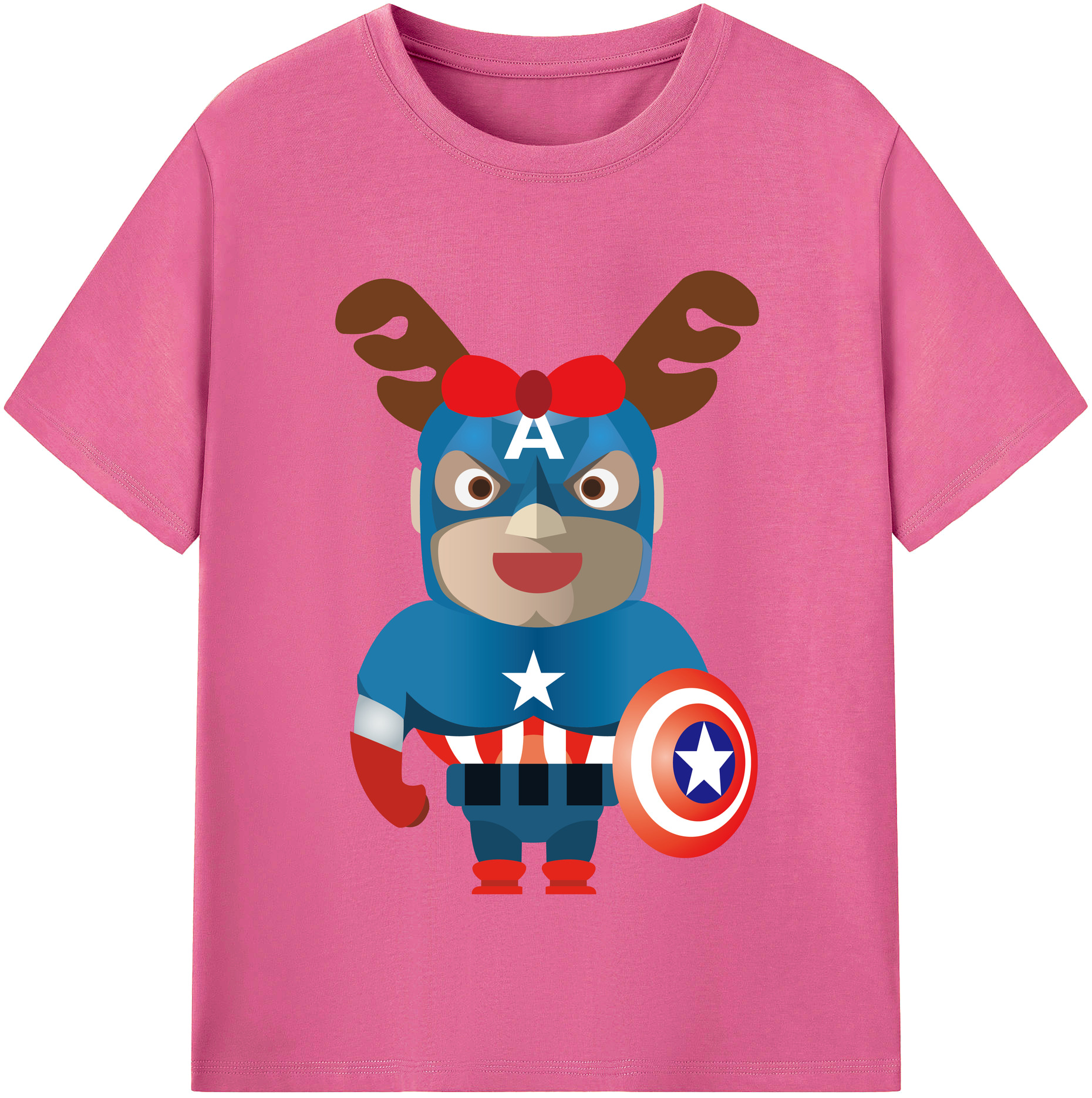 （画像用） アベンジャーズ The Avengers レディースカジュアルプリントTシャツ（綿100％）