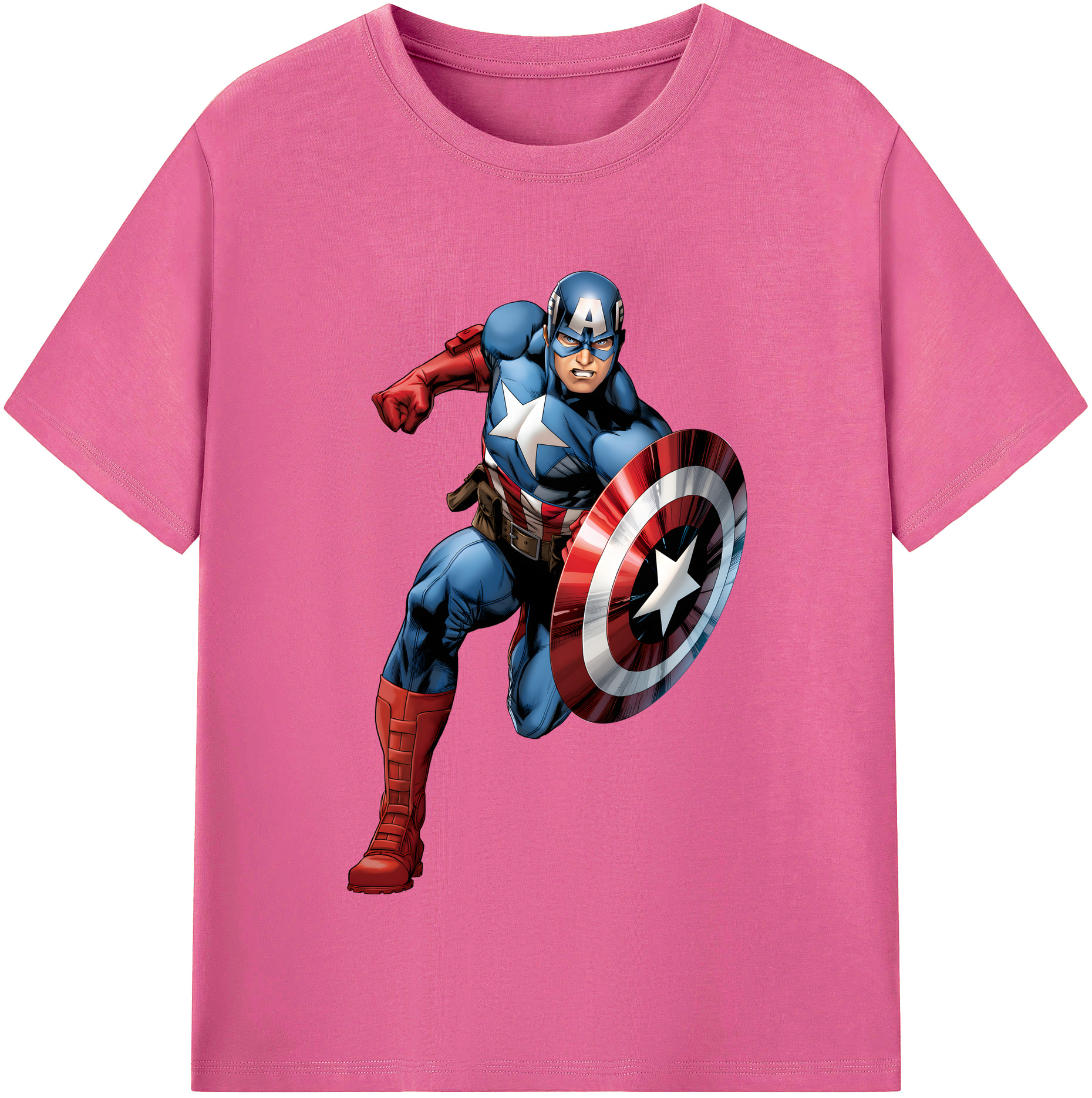 （画像用） アベンジャーズ The Avengers レディースカジュアルプリントTシャツ（綿100％）