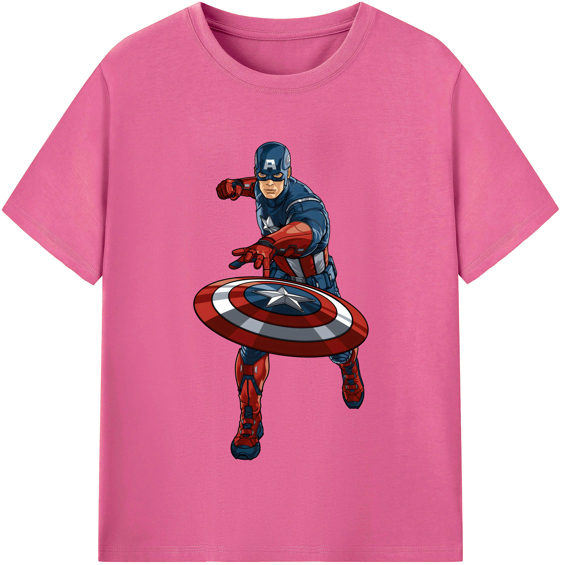 （画像用） アベンジャーズ The Avengers レディースカジュアルプリントTシャツ（綿100％）
