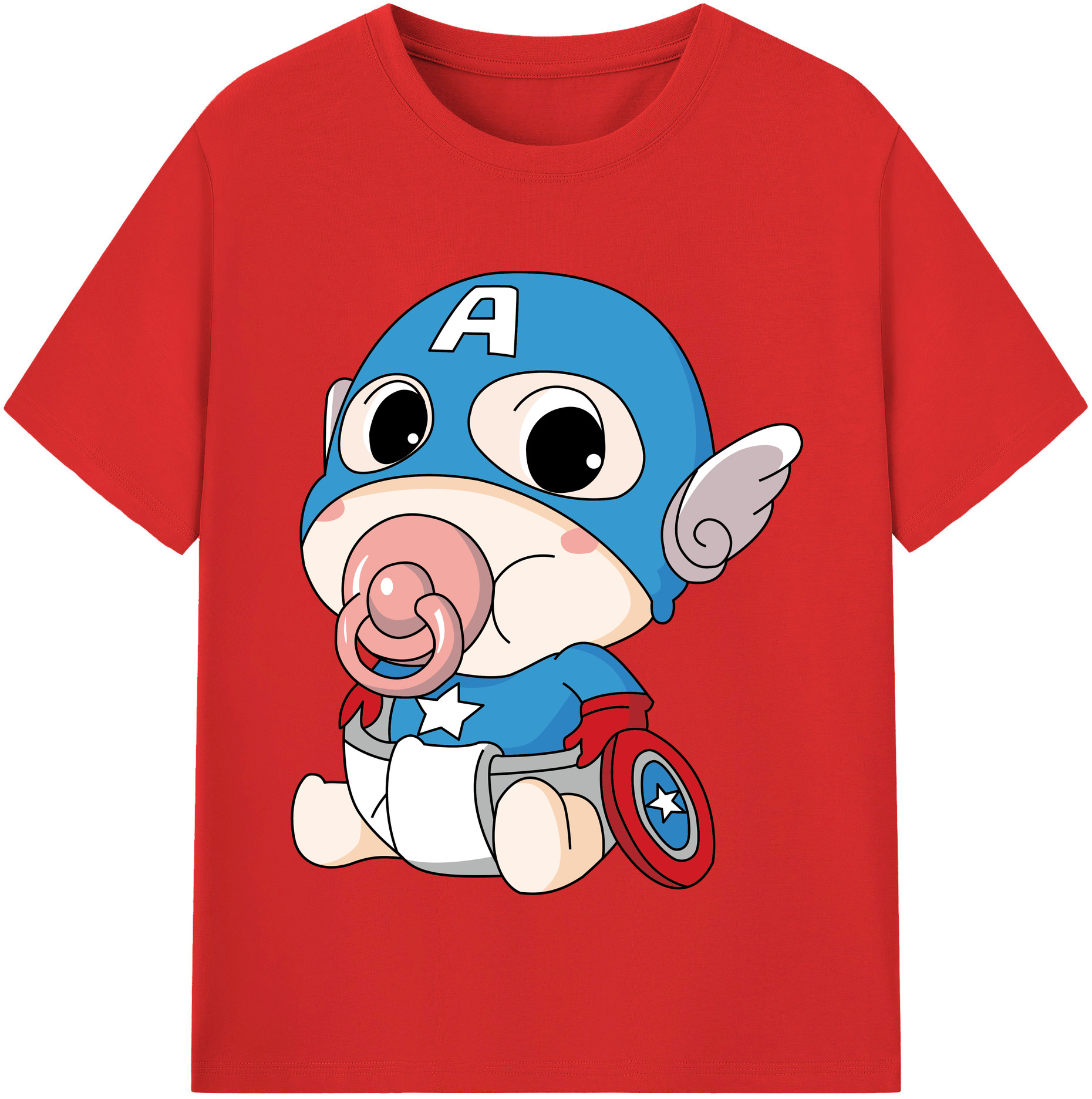 （画像用） アベンジャーズ The Avengers レディースカジュアルプリントTシャツ（綿100％）