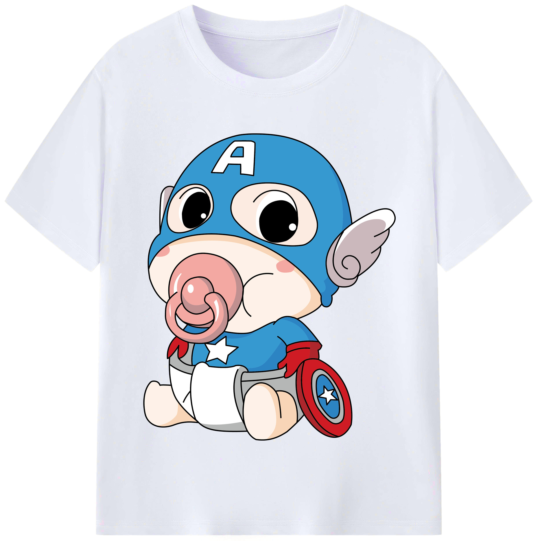 （画像用） アベンジャーズ The Avengers レディースカジュアルプリントTシャツ（綿100％）