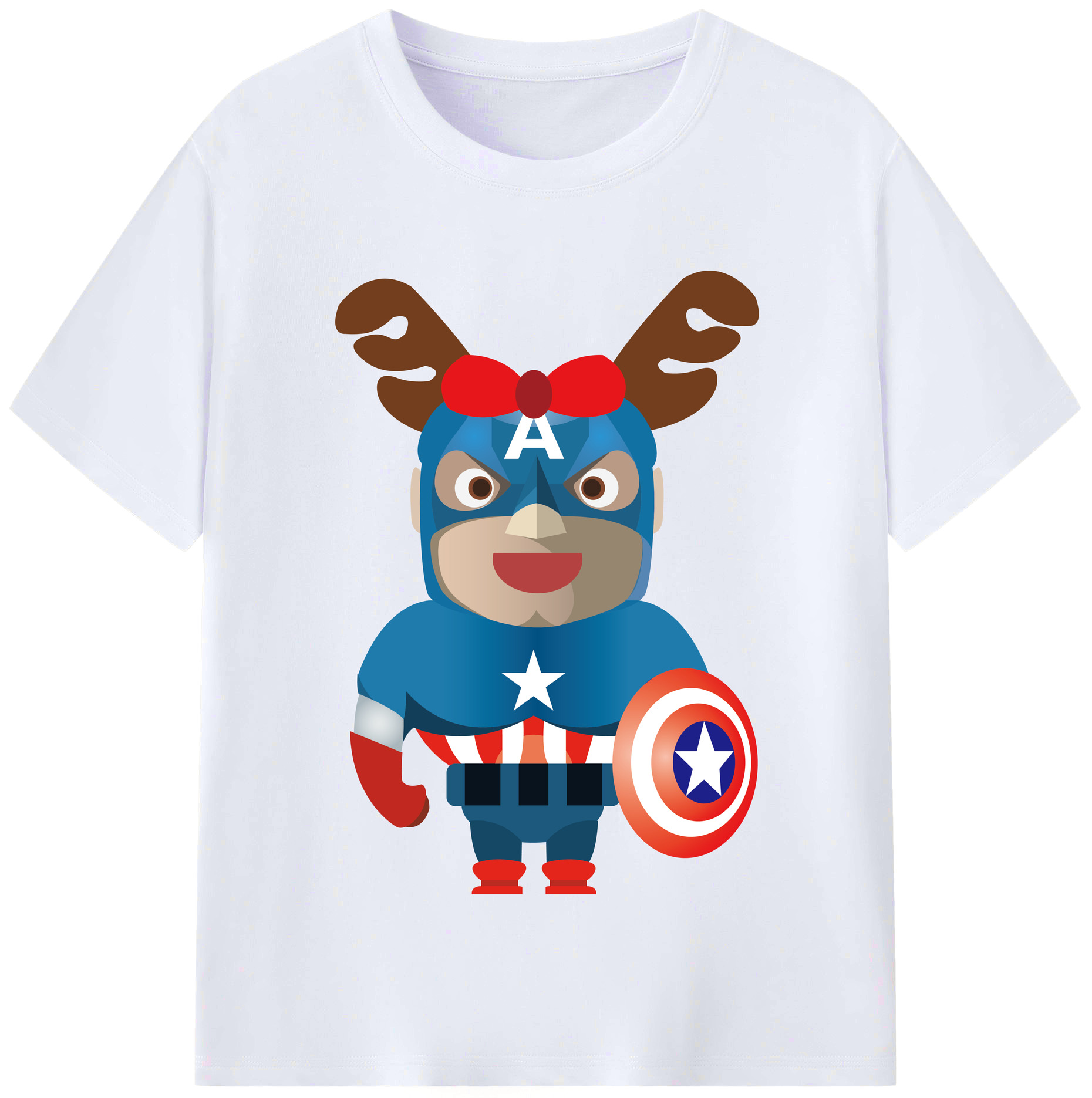 （画像用） アベンジャーズ The Avengers レディースカジュアルプリントTシャツ（綿100％）