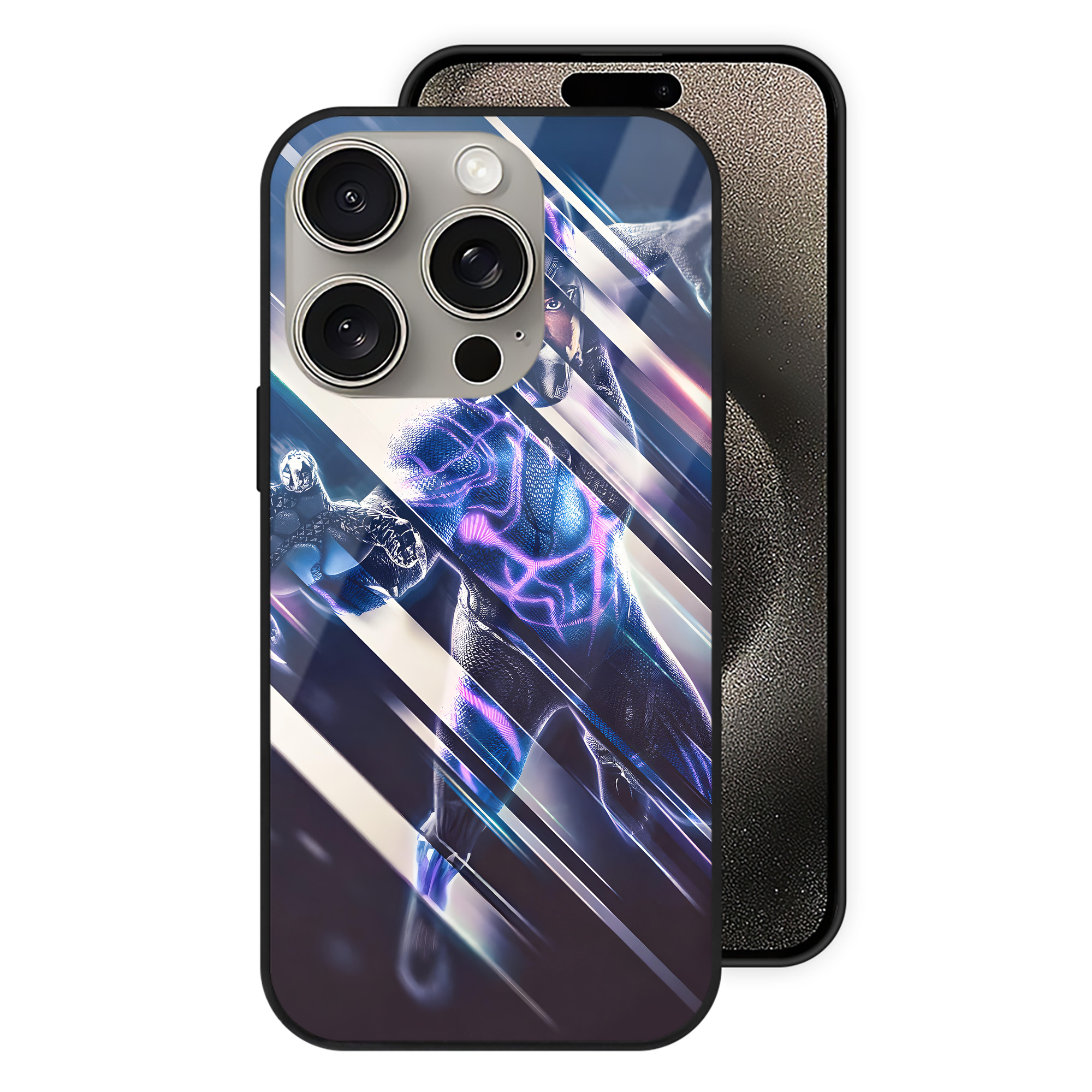 （画像用） アベンジャーズ The Avengers 【iPhone15Pro対応】スマホケース 耐衝撃＆黄変防止 背面ガラス