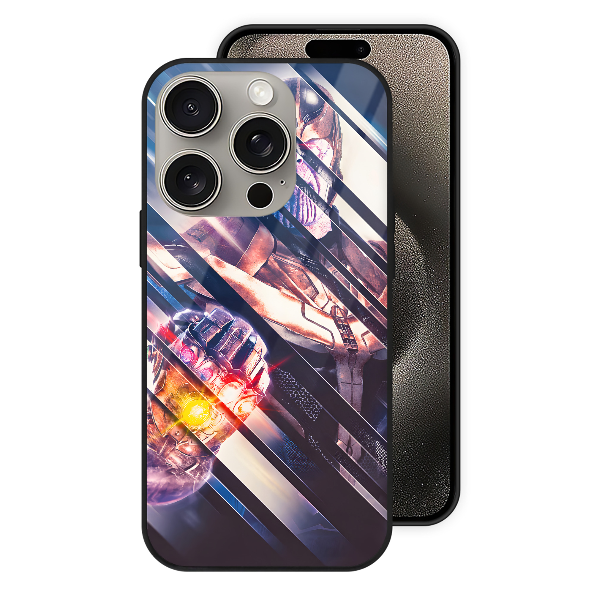 （画像用） アベンジャーズ The Avengers 【iPhone15Pro対応】スマホケース 耐衝撃＆黄変防止 背面ガラス
