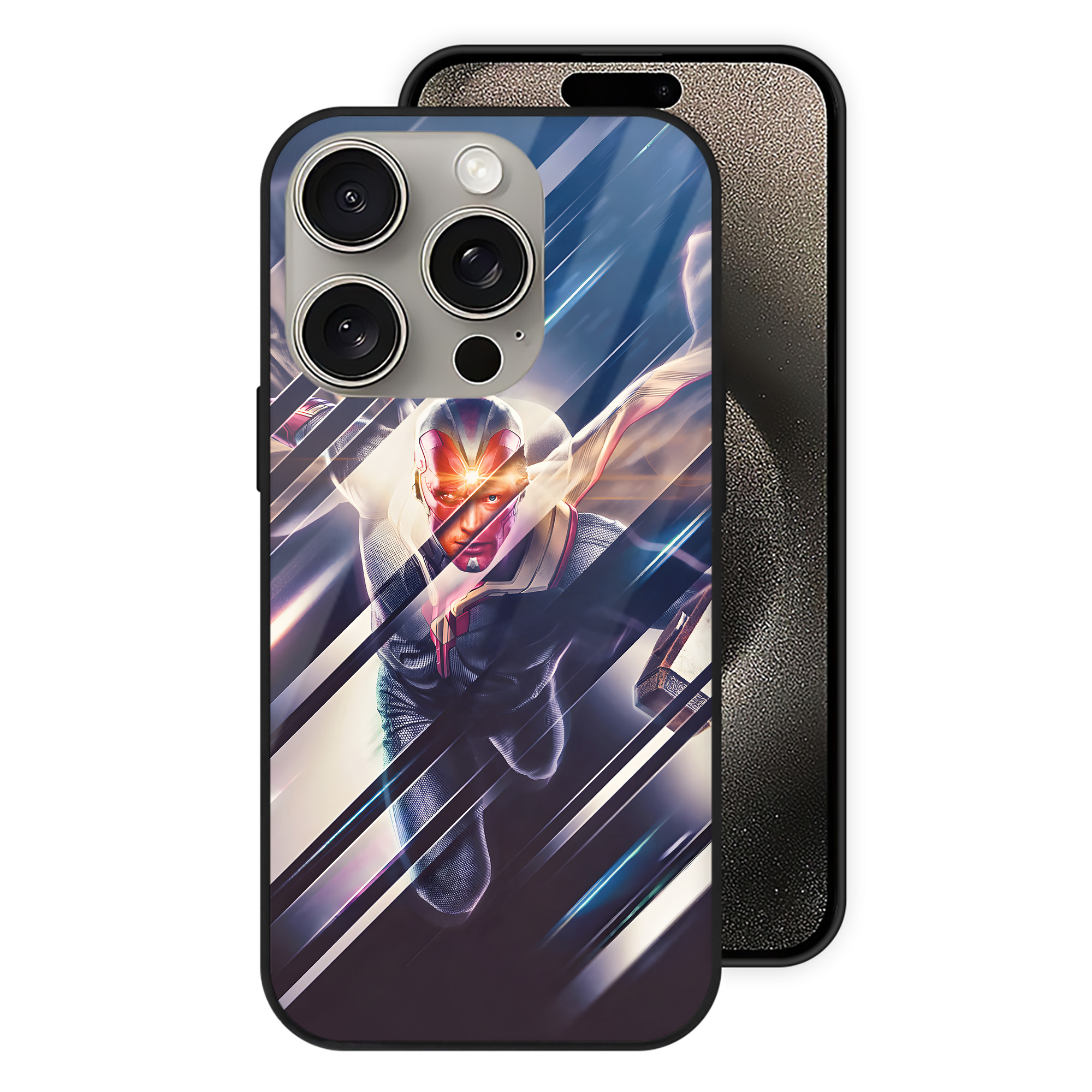 （画像用） アベンジャーズ The Avengers 【iPhone15Pro対応】スマホケース 耐衝撃＆黄変防止 背面ガラス